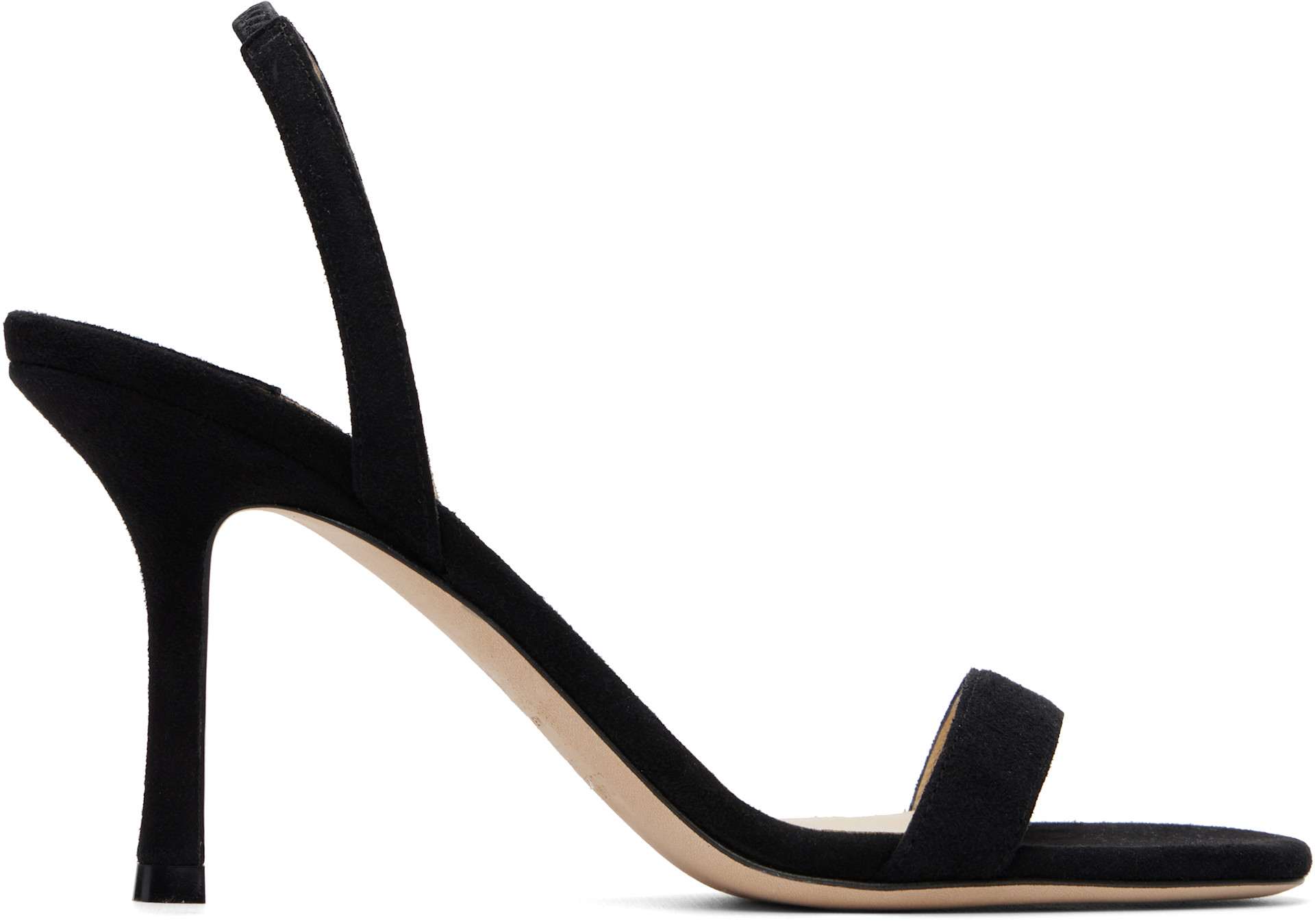 Jimmy Choo: Black Jenn 85 Heeled Sandals | SSENSE