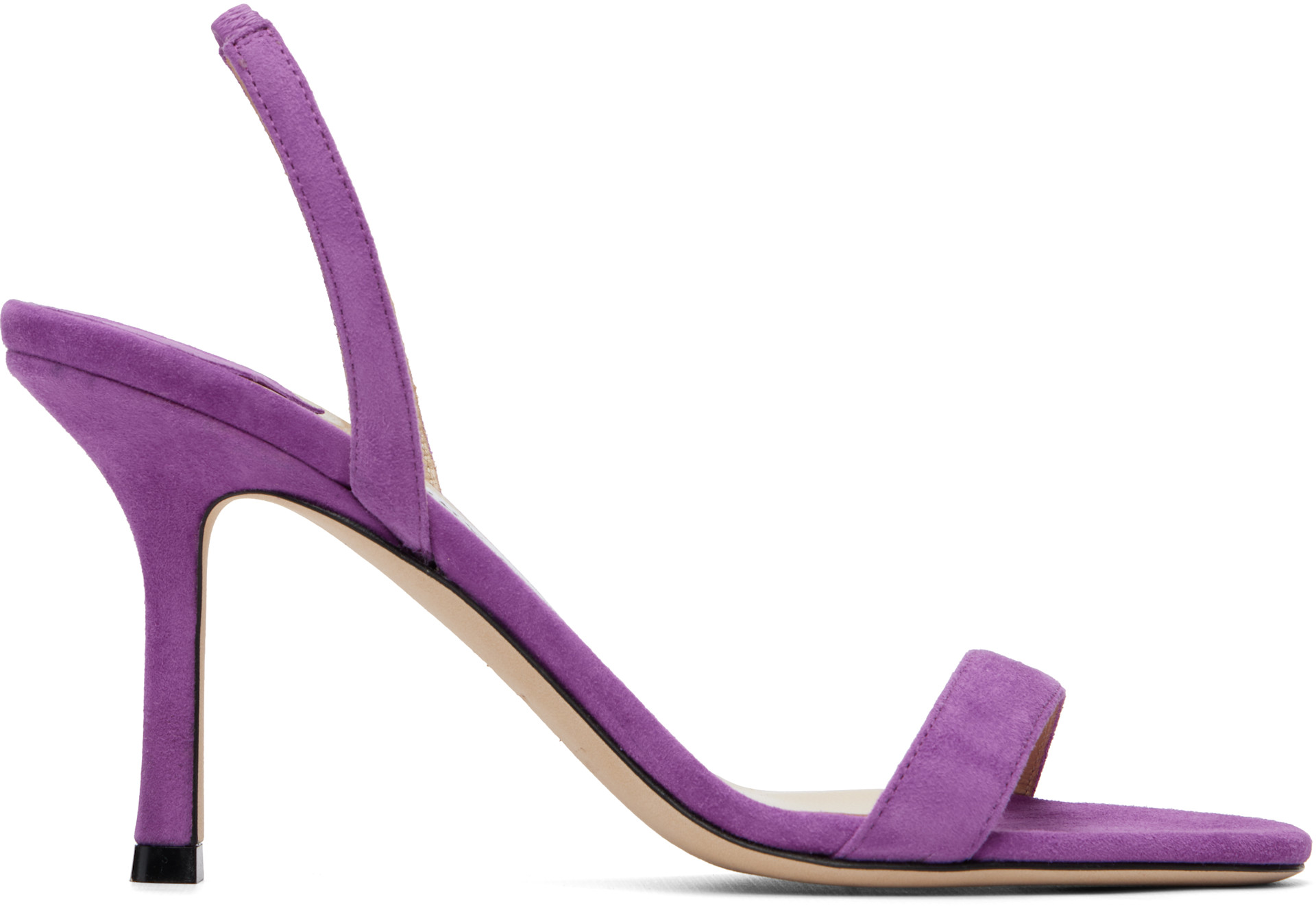 Jimmy Choo: Purple Jenn 85 Heeled Sandals | SSENSE