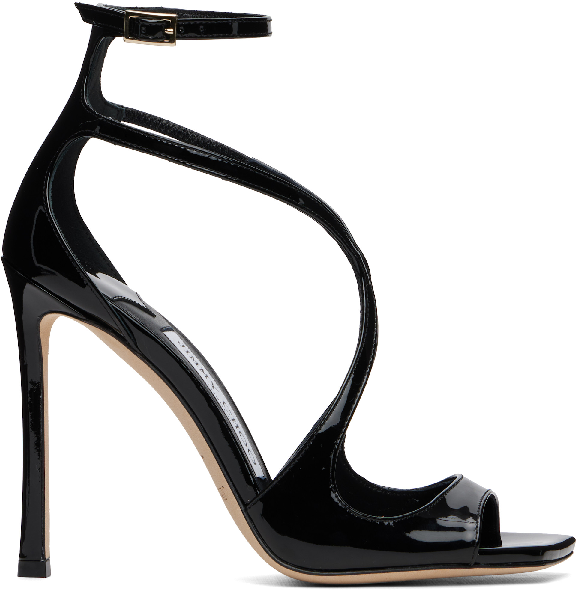 Jimmy Choo: Black Azia 110 Heeled Sandals | SSENSE