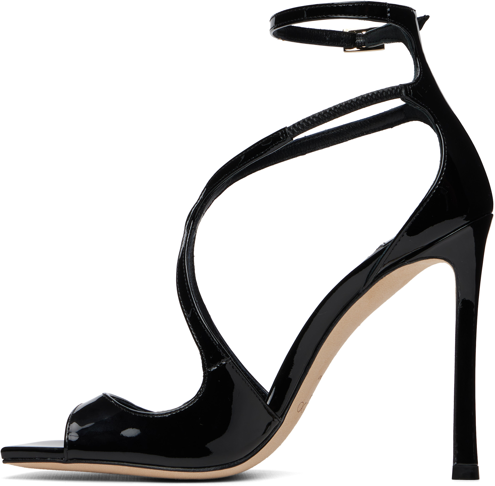 Jimmy Choo: Black Azia 95 Heeled Sandals | SSENSE