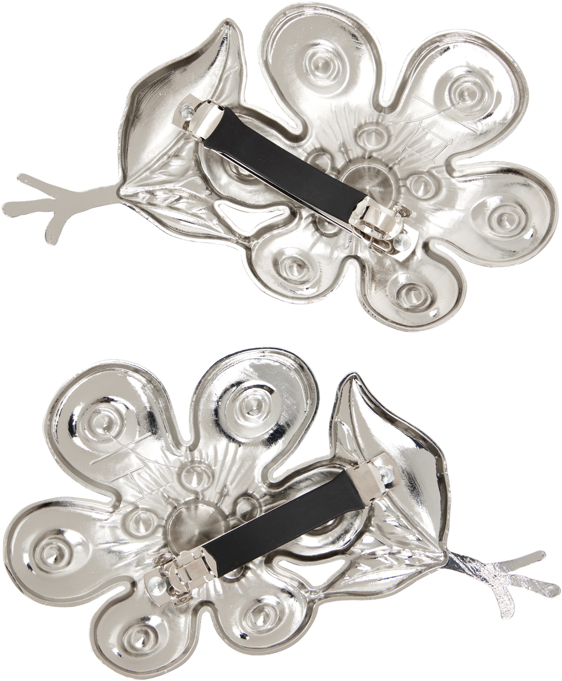 Chopova Lowena: Two-Pack Silver Daisy Hair Clips | SSENSE