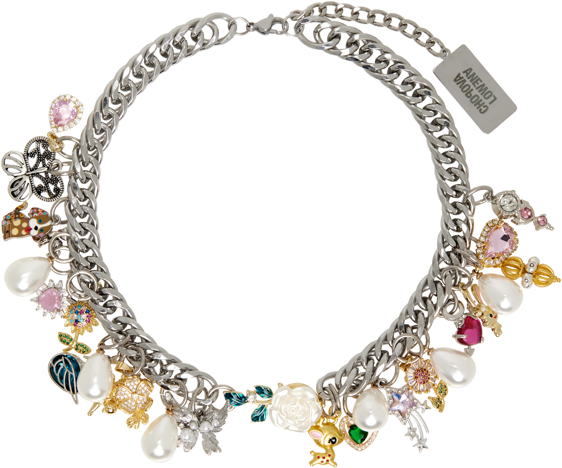 Chopova Lowena: Knuckles Multi Charm Necklace | SSENSE Denmark