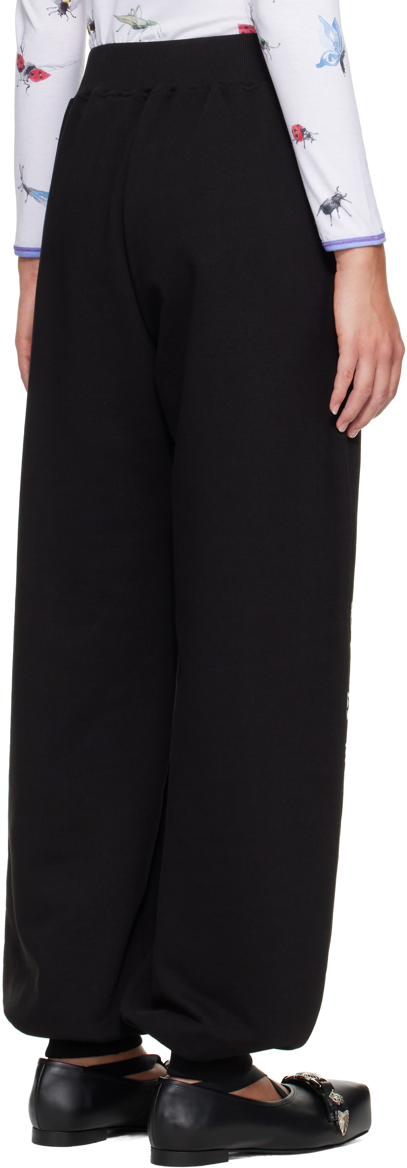 Chopova Lowena: Black 'Friends of CL' Sweatpants | SSENSE