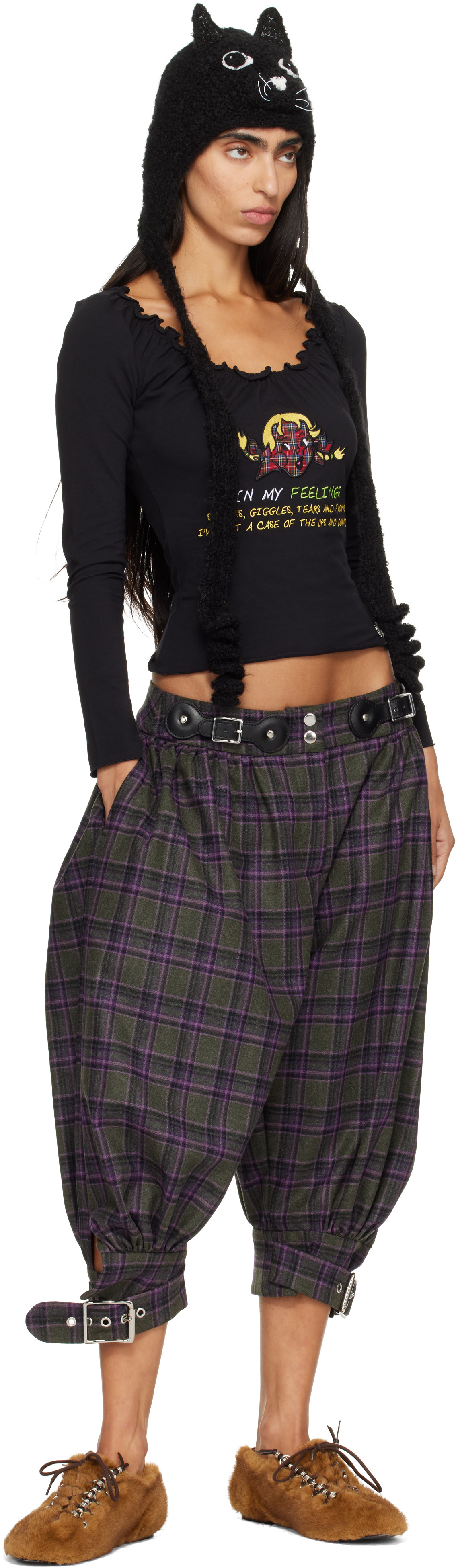 Chopova Lowena: グレー＆パープル Plus Fours Knickerbocker