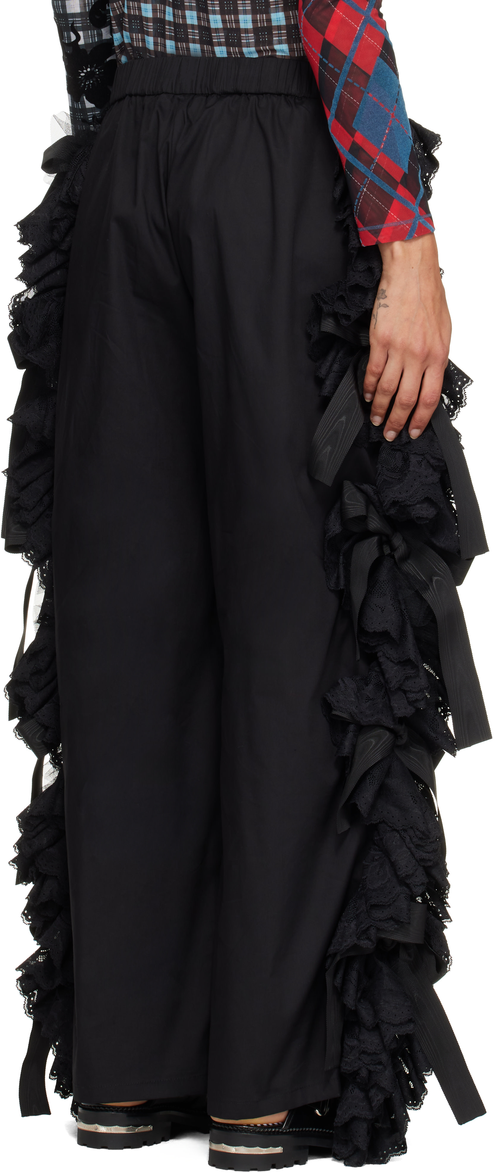 パンツ chopova lowena Chopova Lowena: Black Corky Pyjama Trousers | SSENSE