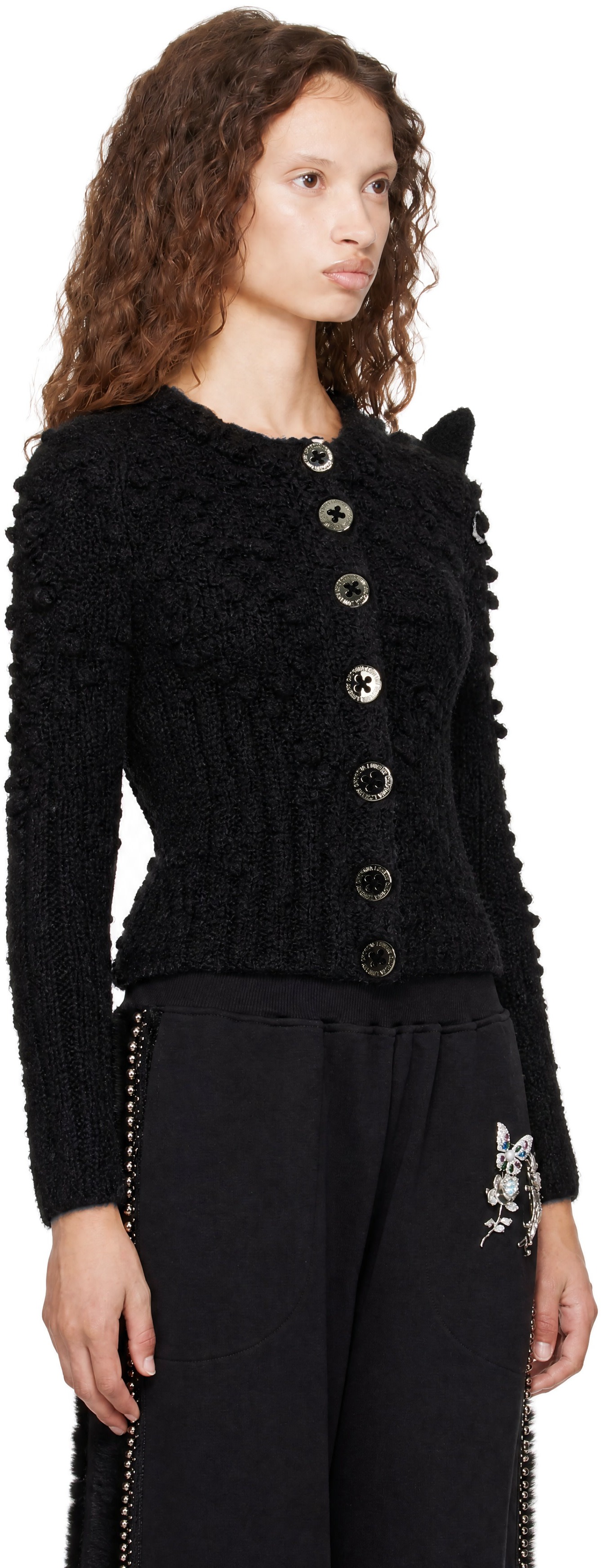Chopova Lowena - Cardigan Kitty noir