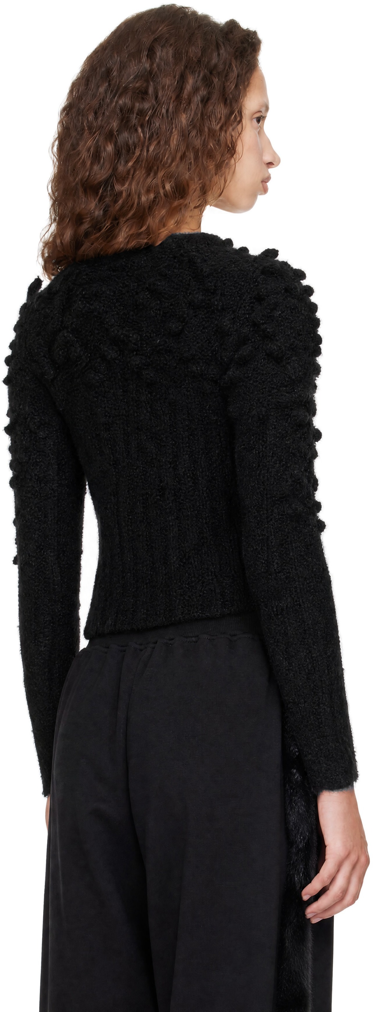 Chopova Lowena: Black Kitty Cardigan | SSENSE