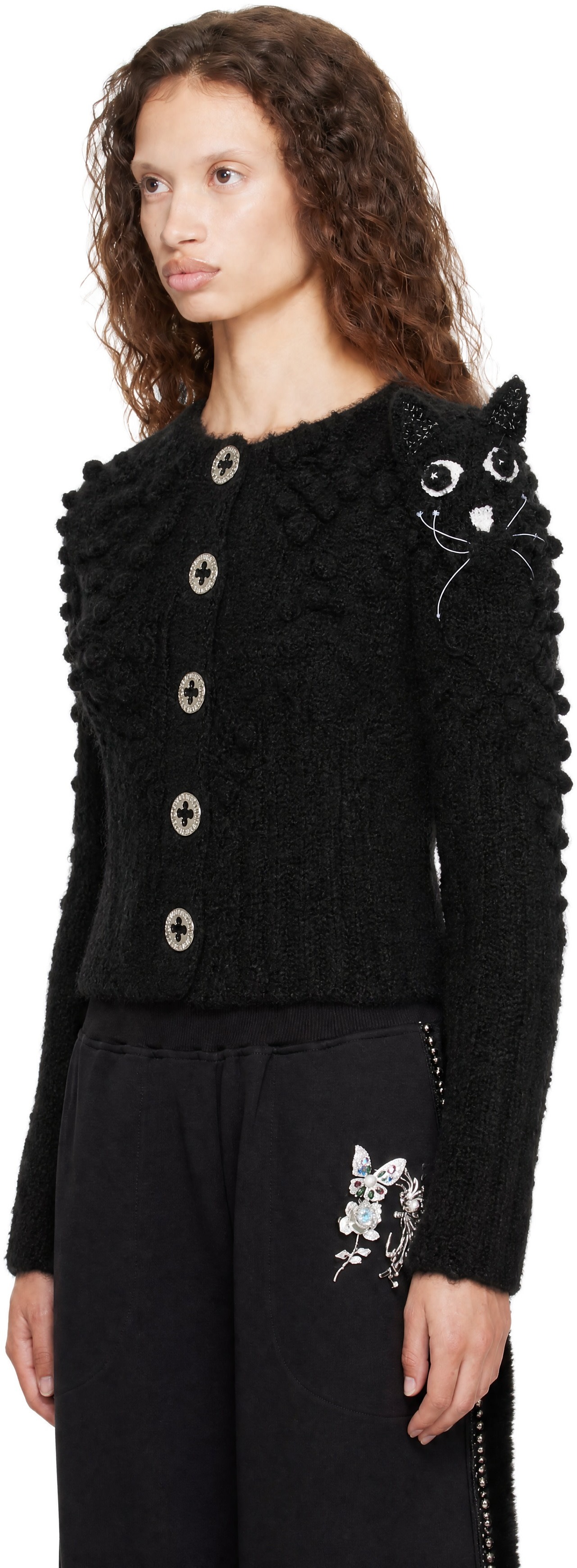 Chopova Lowena - Cardigan Kitty noir