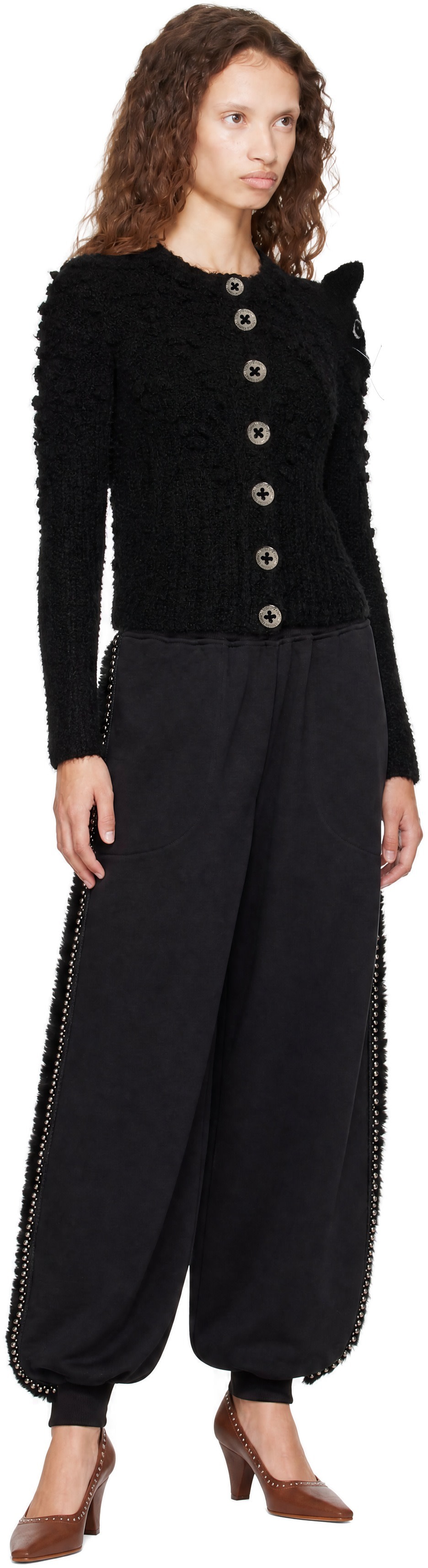 Chopova Lowena - Cardigan Kitty noir