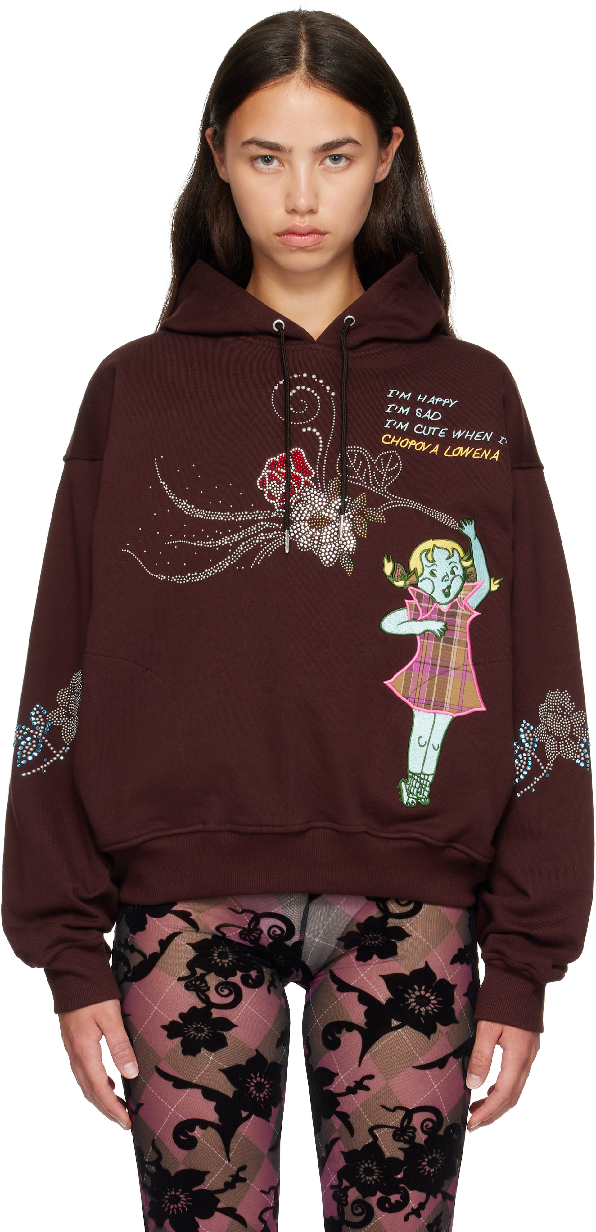 Chopova Lowena - Pull à capuche Feelings Awe brun