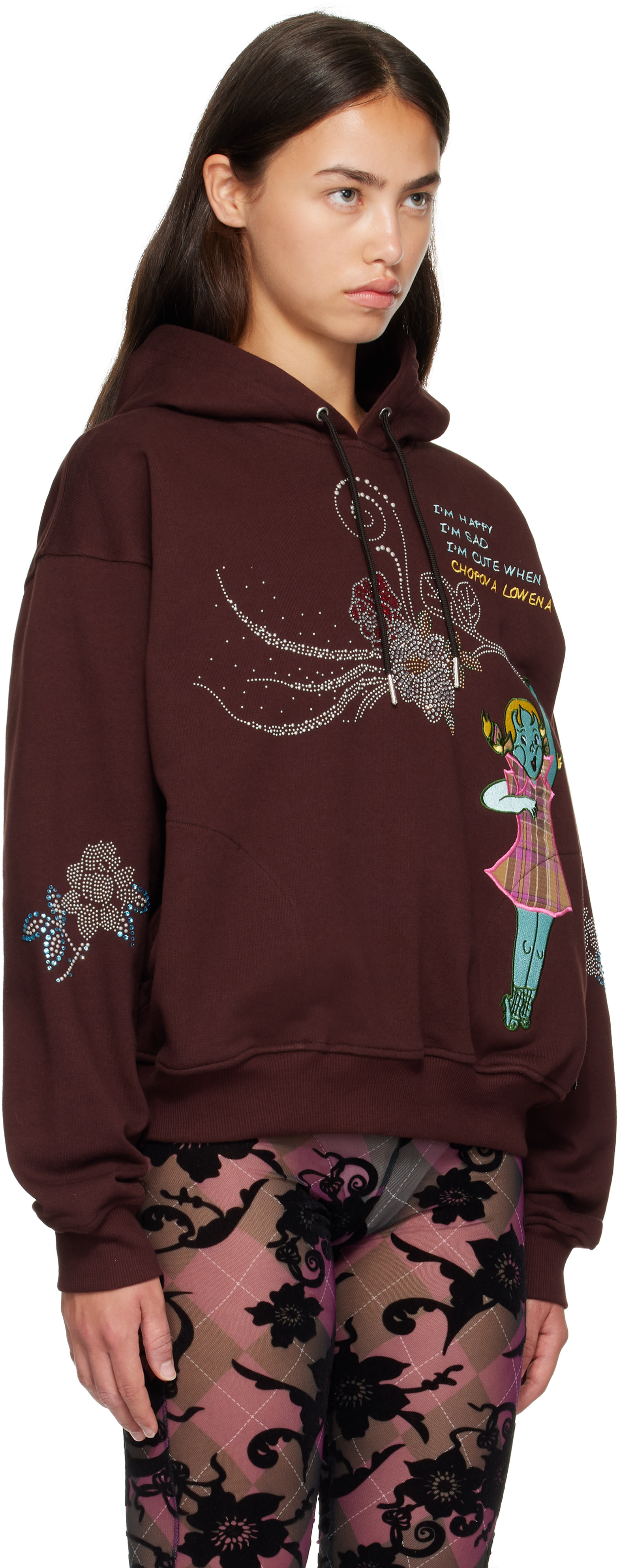 Chopova Lowena - Pull à capuche Feelings Awe brun