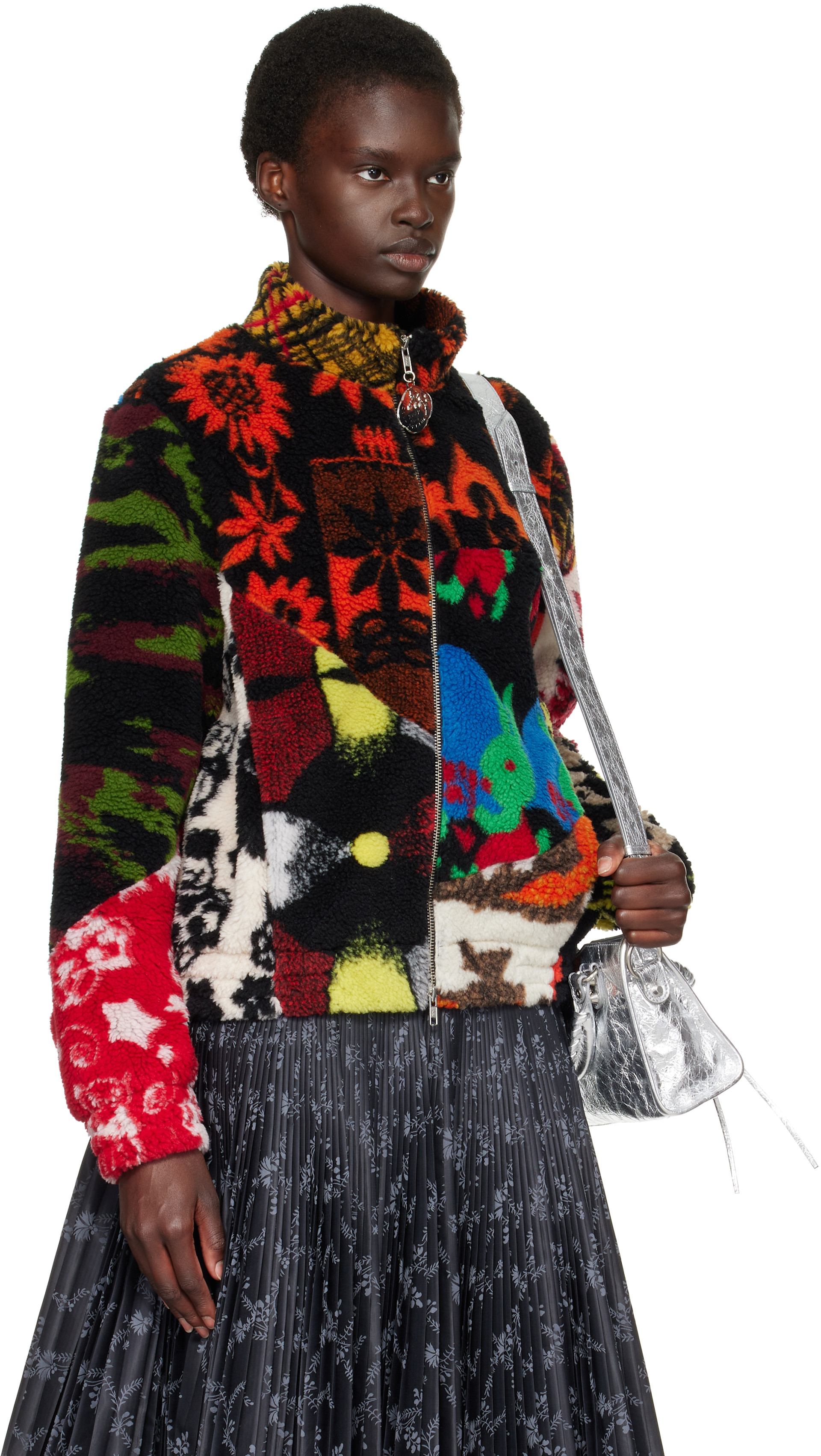 Chopova Lowena - Multicolor Patchwork Fitted Fleece Jacket