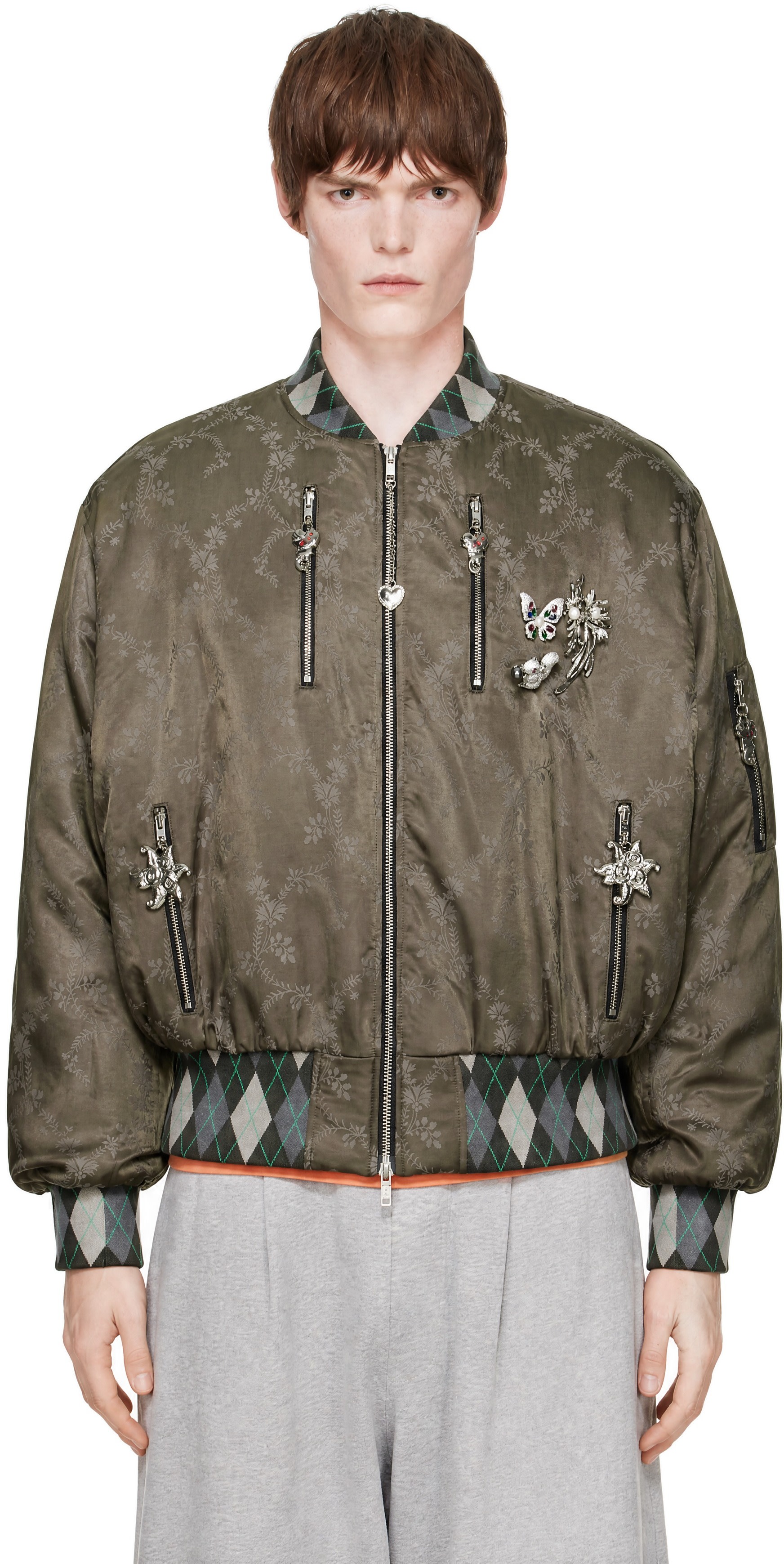 Chopova Lowena - Khaki Crescent Bomber Jacket