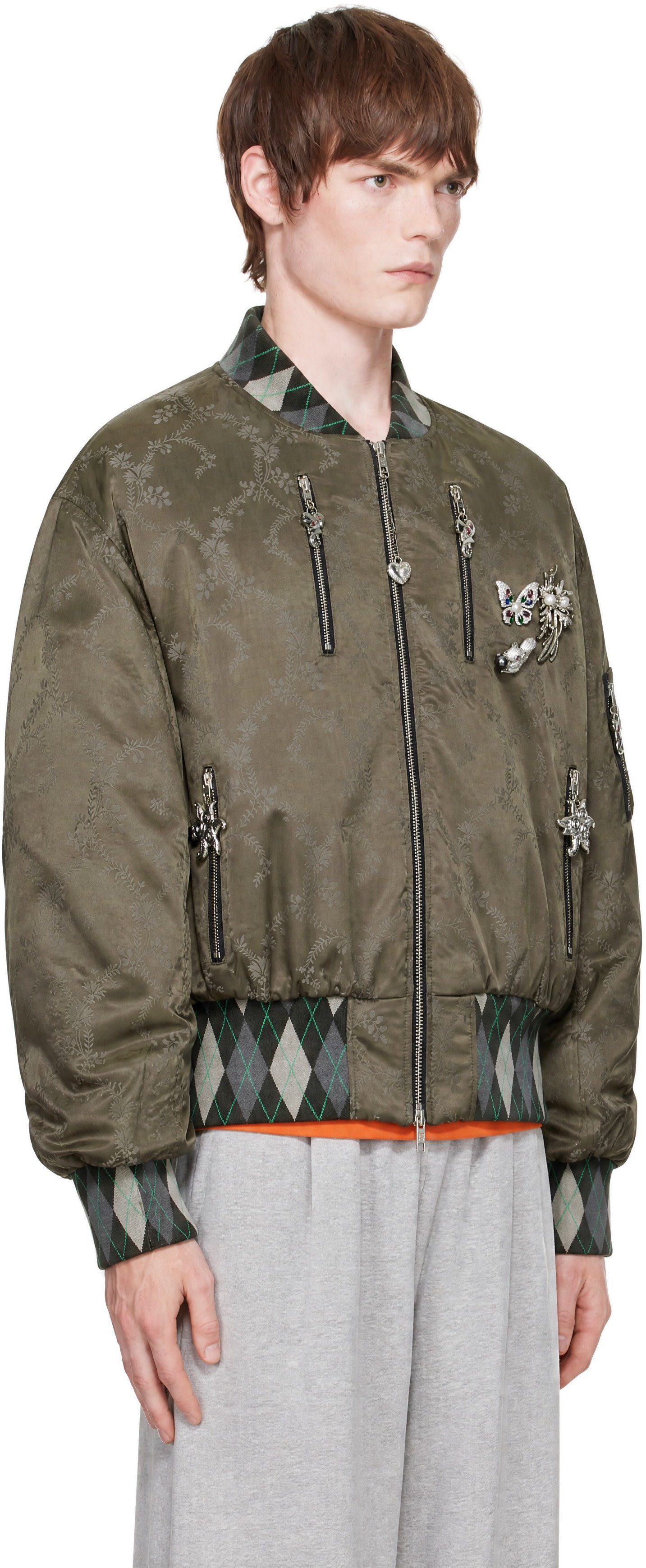 Chopova Lowena - Khaki Crescent Bomber Jacket