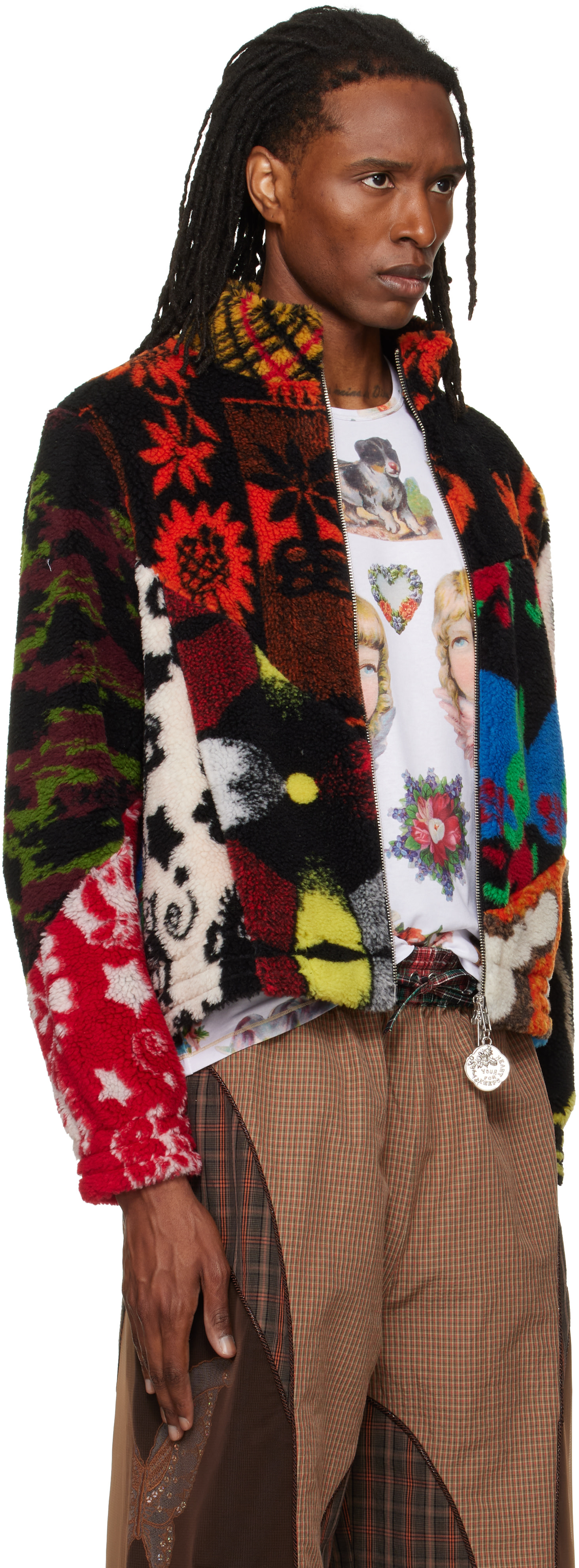 Chopova Lowena - Multicolor Patchwork Fitted Fleece Jacket
