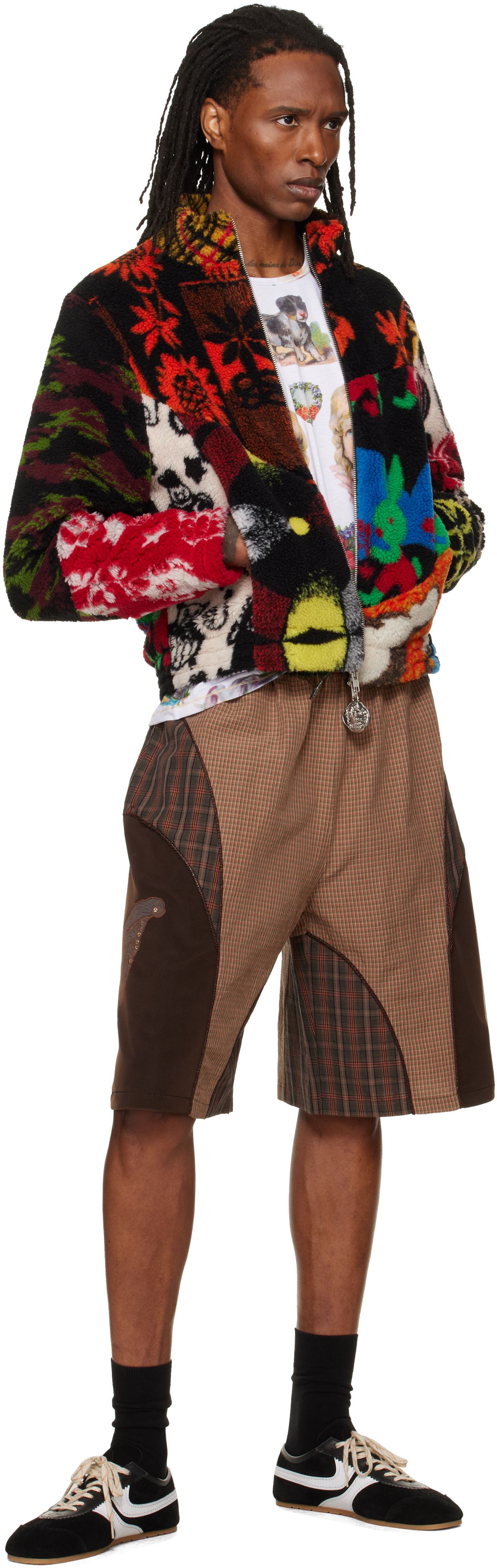Chopova Lowena - Multicolor Patchwork Fitted Fleece Jacket
