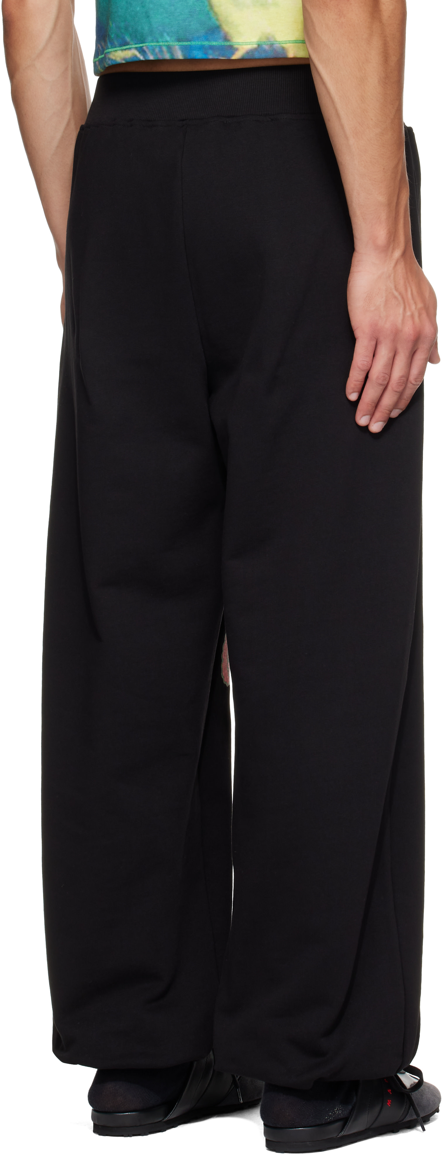 Chopova Lowena: Black Piggy Back Sweatpants | SSENSE