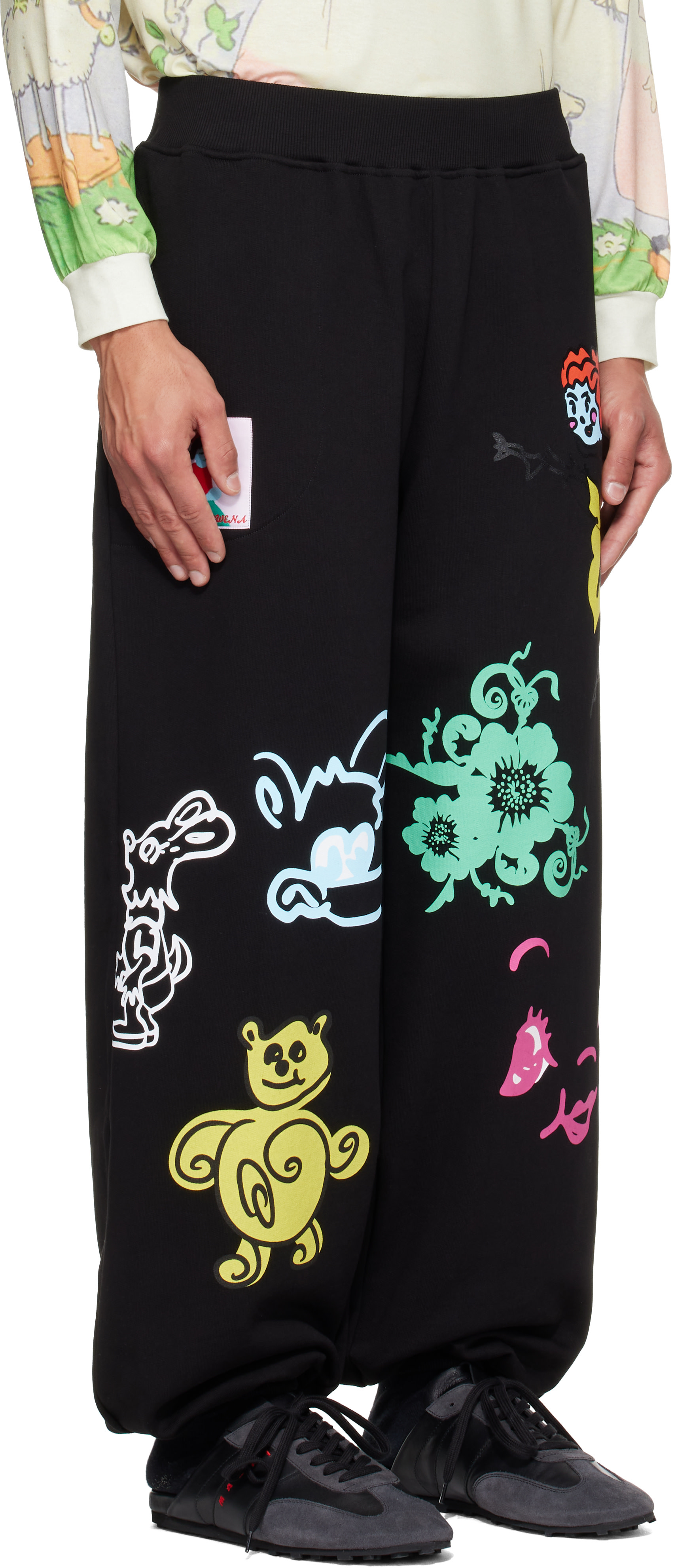 パンツ chopova lowena Chopova Lowena: Black 'Friends Of CL' Sweatpants | SSENSE