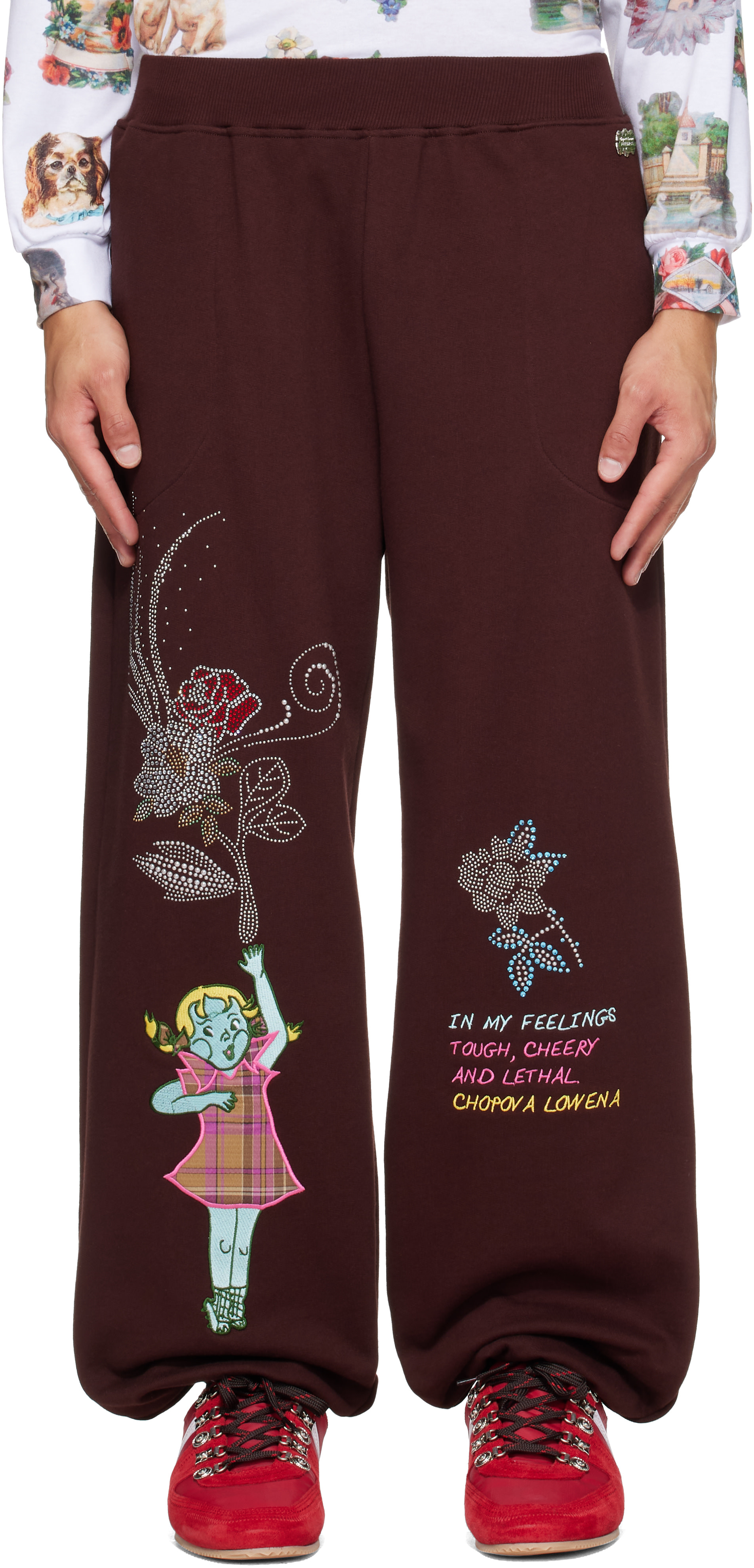 Chopova Lowena: Brown Feelings Hope Sweatpants | SSENSE