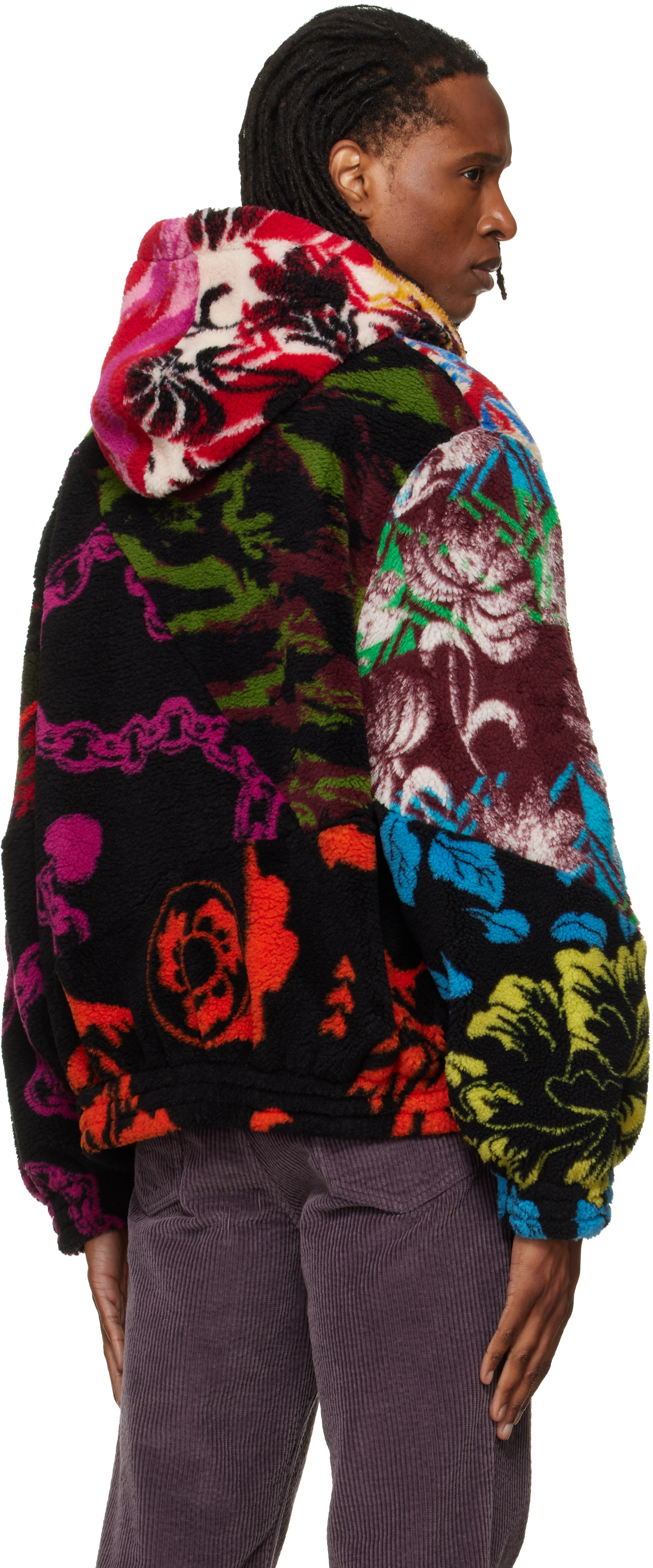 Chopova Lowena: Multicolor Patchwork Oversized Hooded Fleece