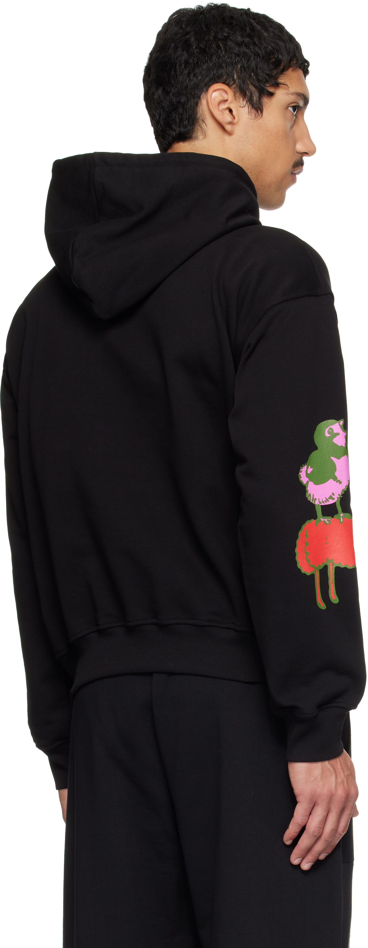 Chopova Lowena: Black Woodland Baby Hoodie | SSENSE