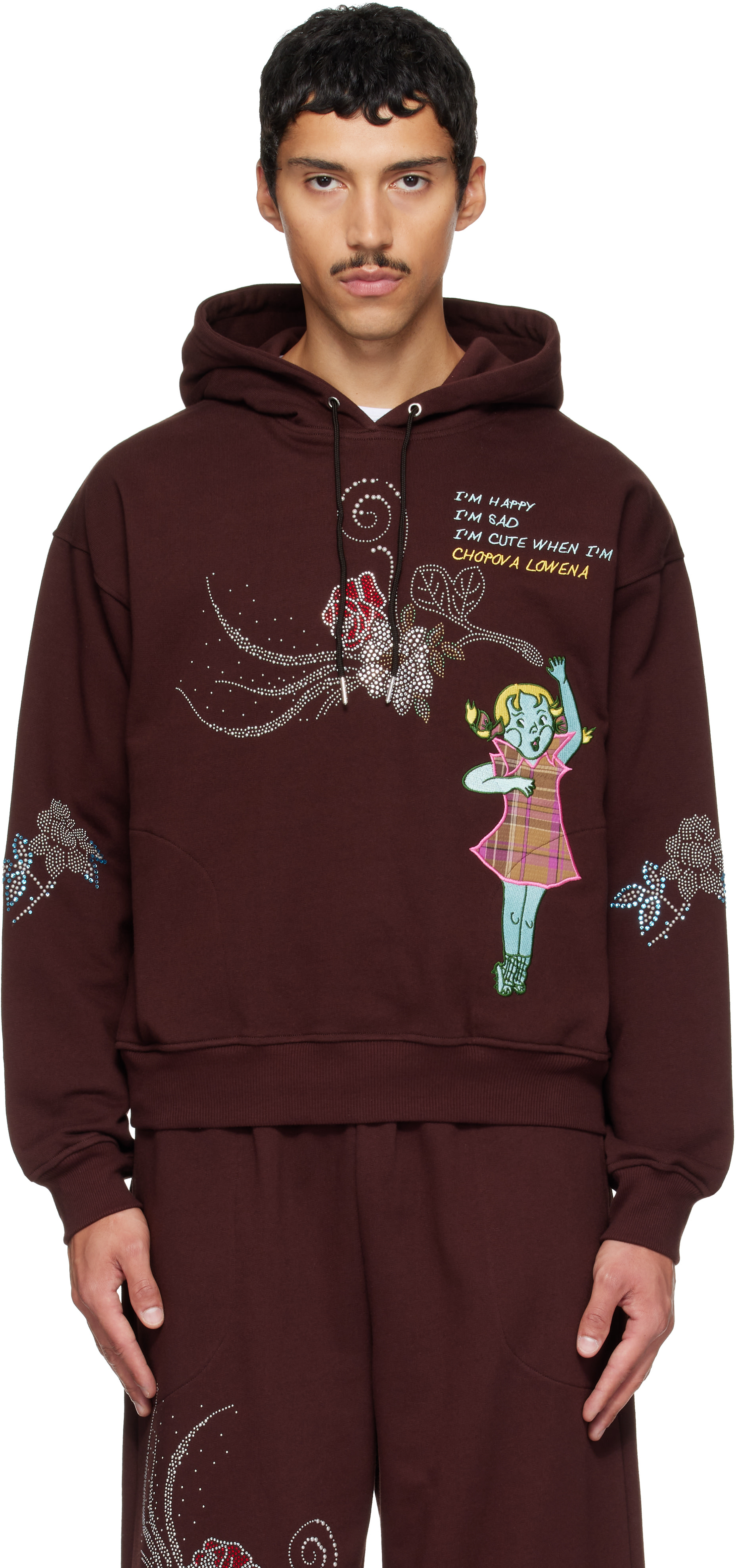 Chopova Lowena - Pull à capuche Feelings Awe brun
