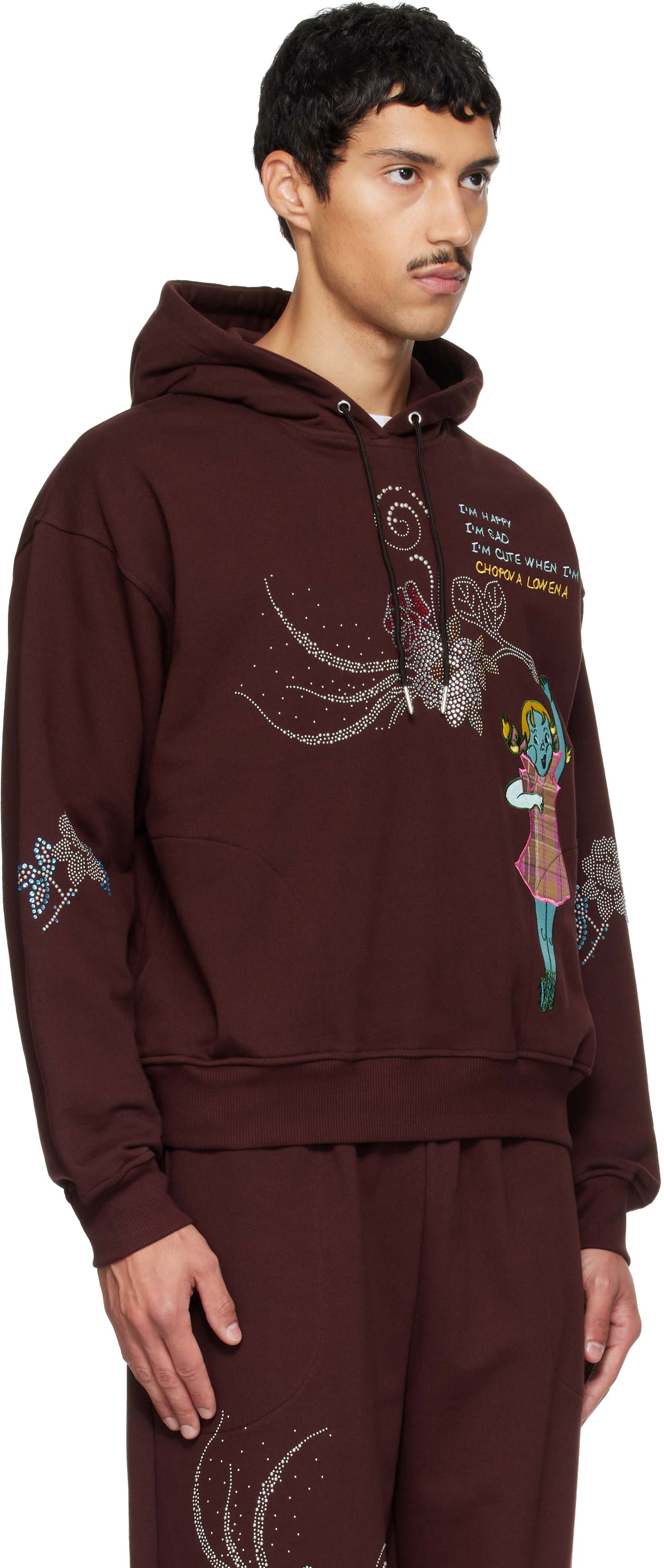 Chopova Lowena - Pull à capuche Feelings Awe brun