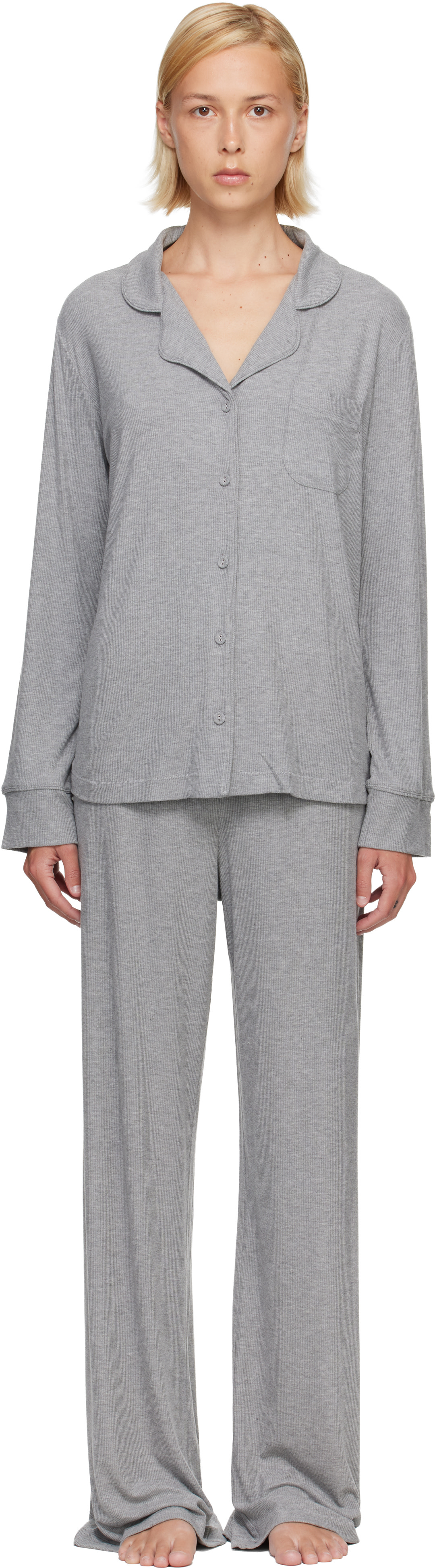 SKIMS - Pyjama gris - Soft Lounge
