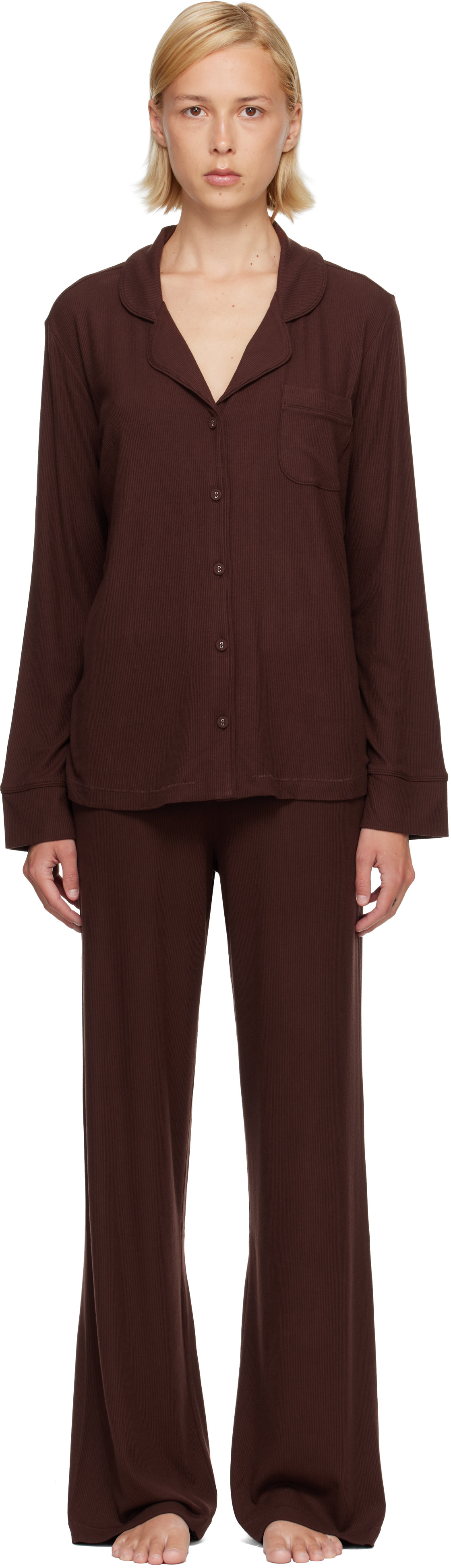SKIMS - Pyjama brun - Soft Lounge