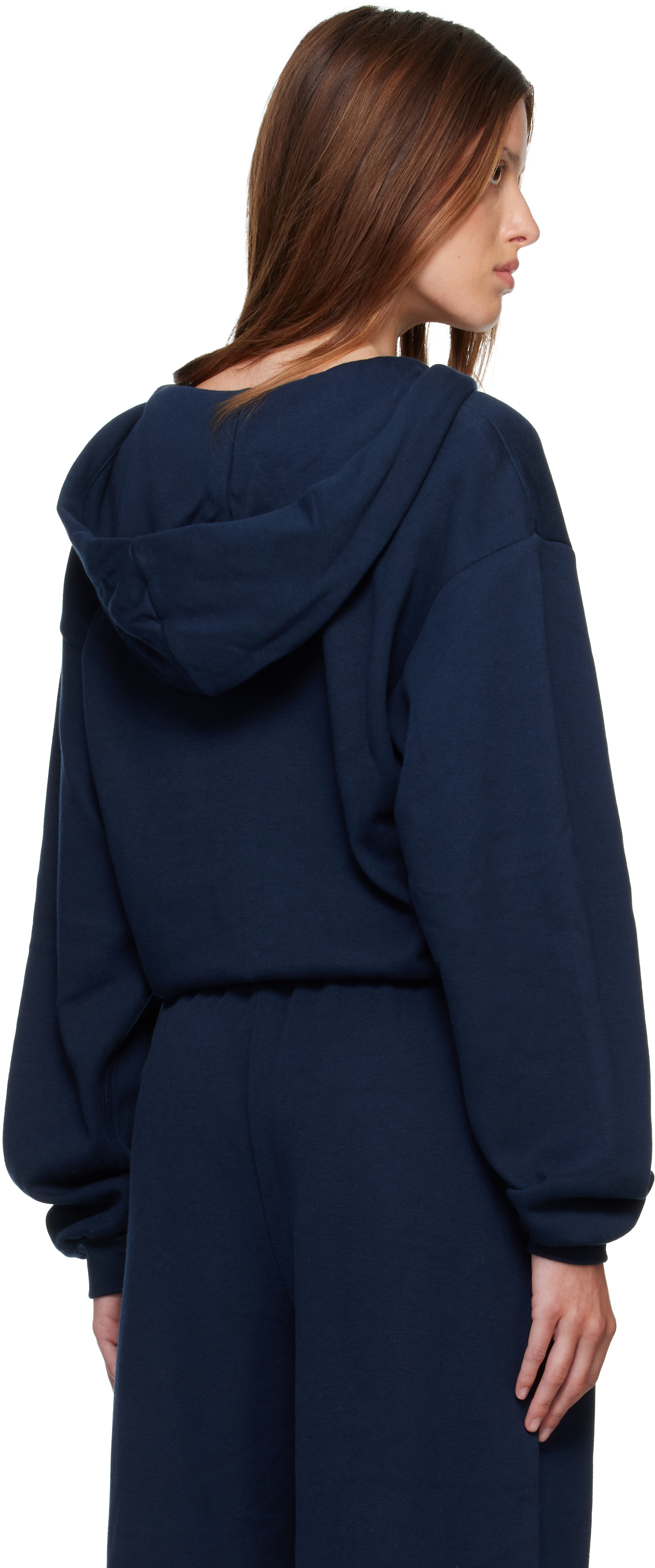 SKIMS: ネイビー Cotton Fleece クラシック ジップアップフーディ 
