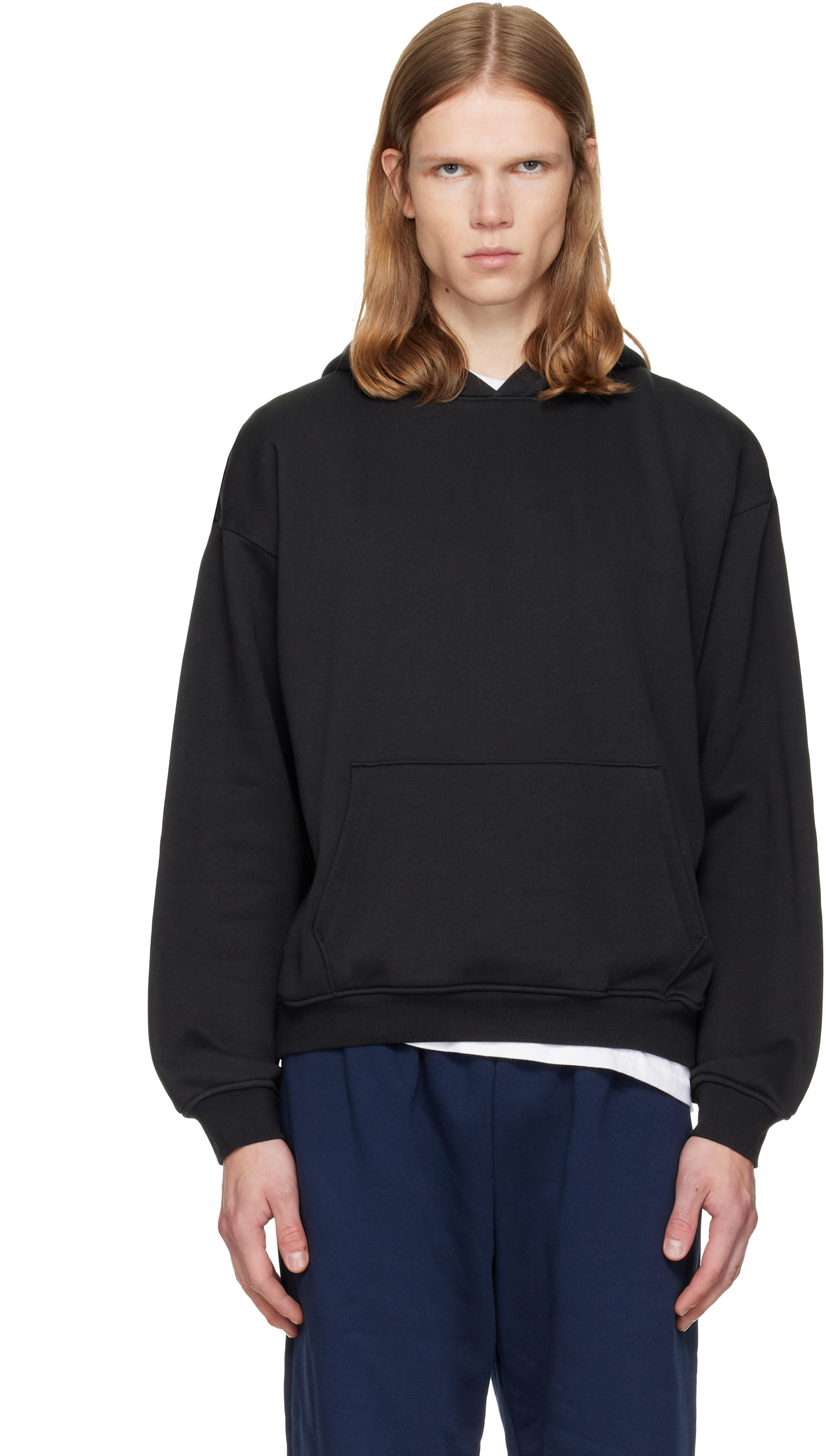 SKIMS - Pull à capuche décontracté noir - Fleece Lounge