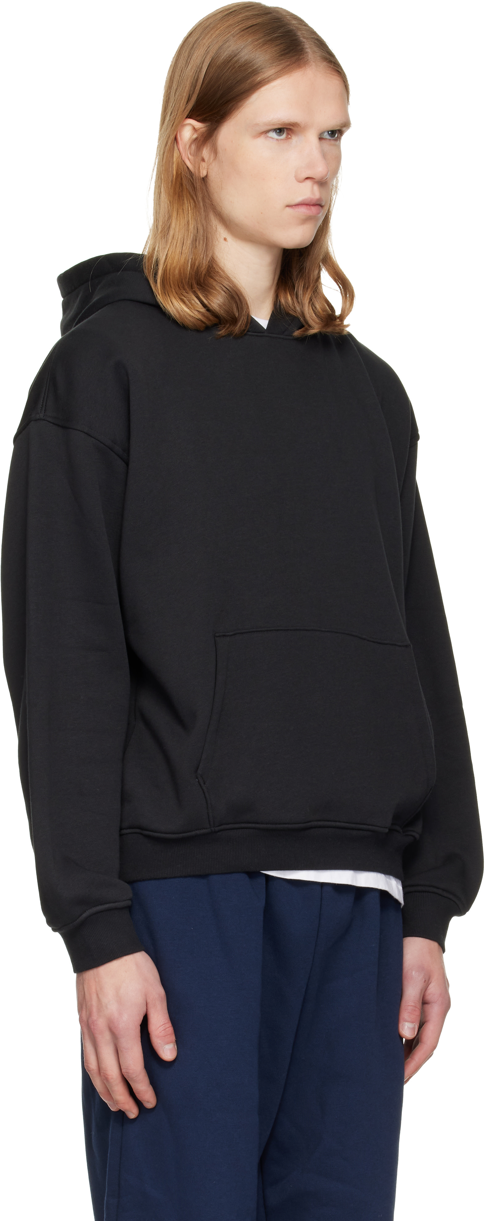 SKIMS - Pull à capuche décontracté noir - Fleece Lounge