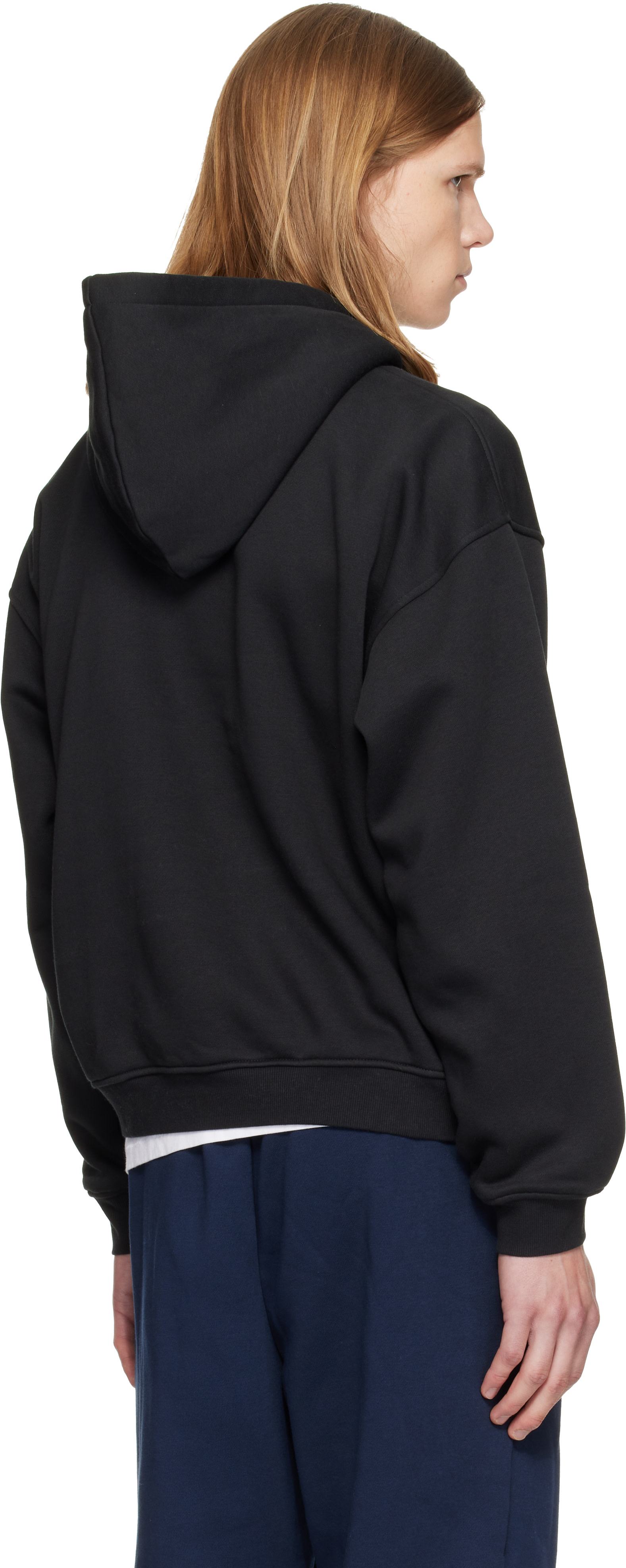 SKIMS - Pull à capuche décontracté noir - Fleece Lounge