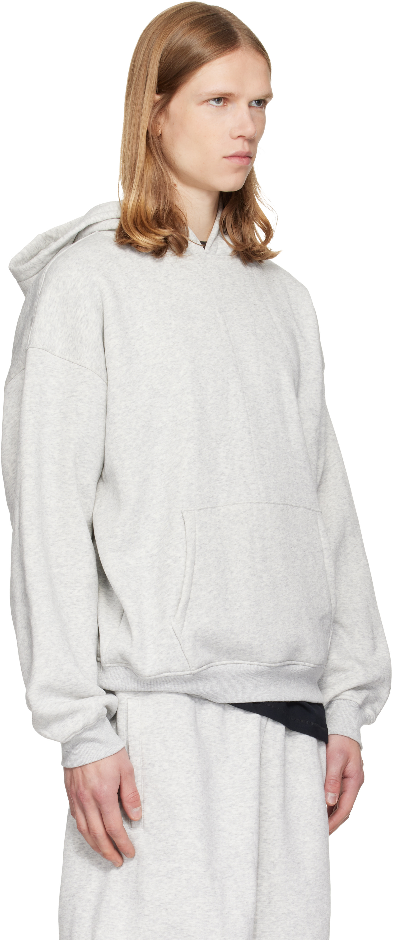 SKIMS - Pull à capuche décontracté gris - Fleece Lounge
