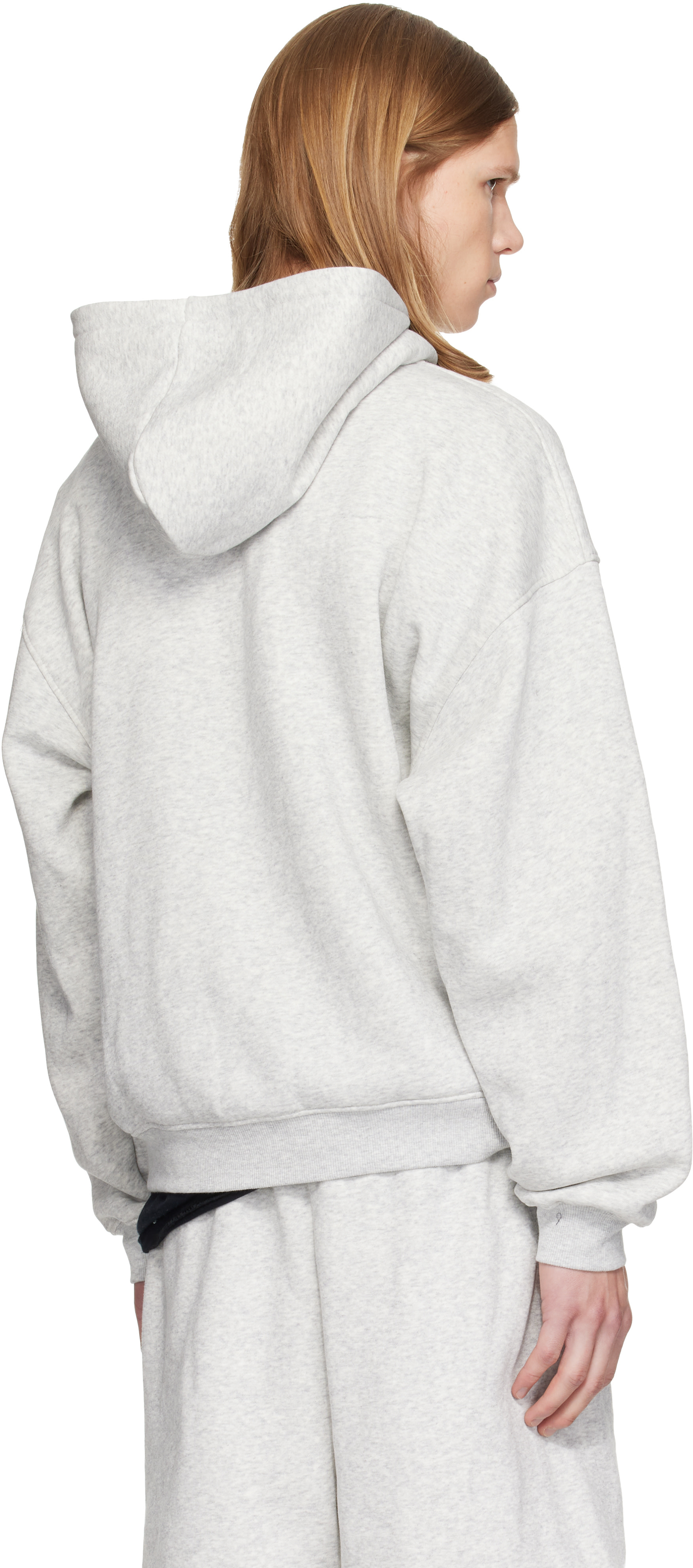 SKIMS - Pull à capuche décontracté gris - Fleece Lounge