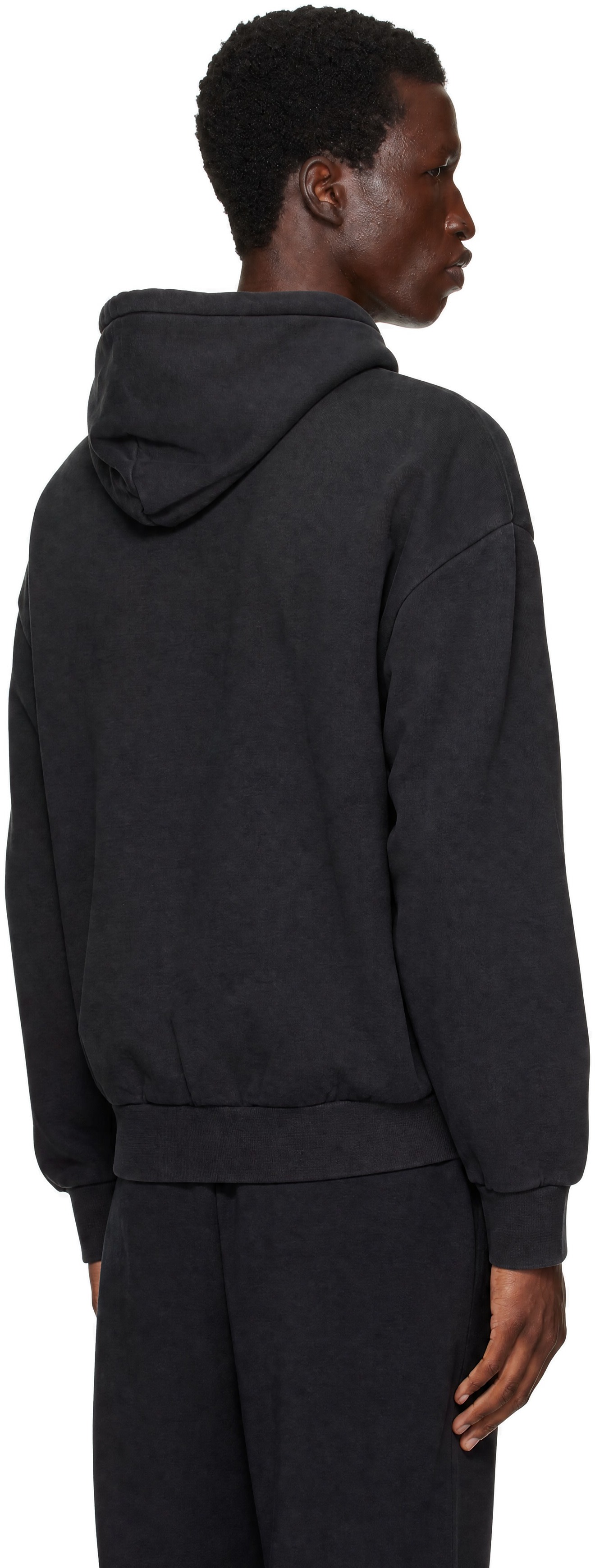 SKIMS - Pull à capuche noir en molleton épais