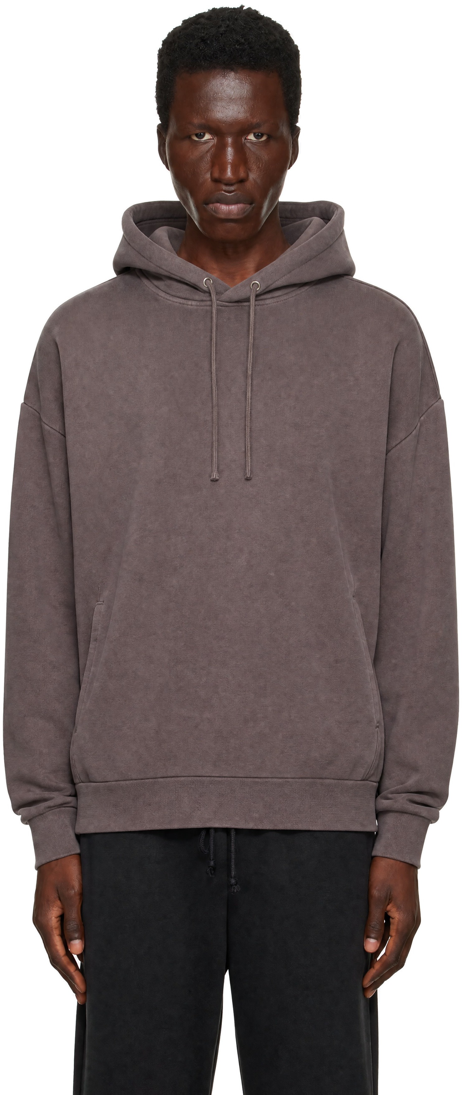 SKIMS - Pull à capuche gris en molleton épais