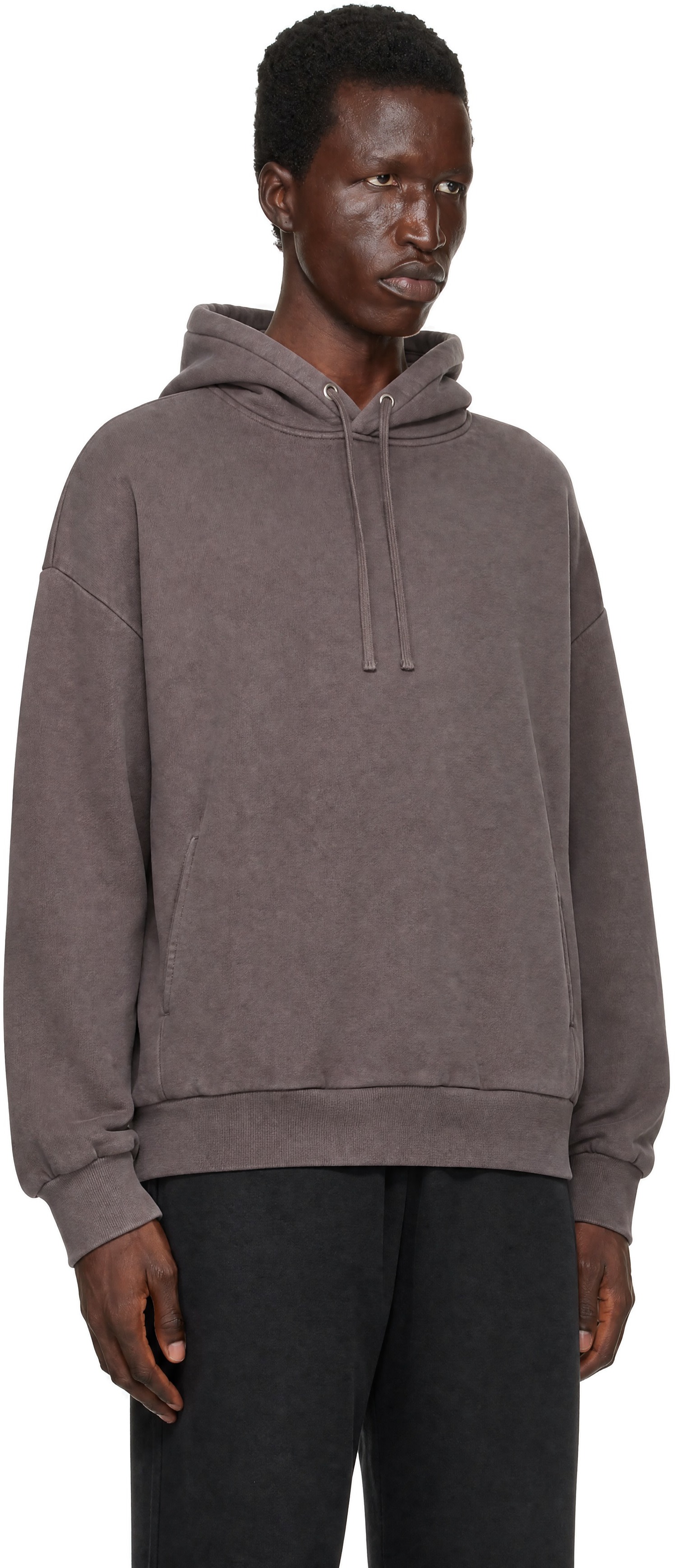 SKIMS - Pull à capuche gris en molleton épais