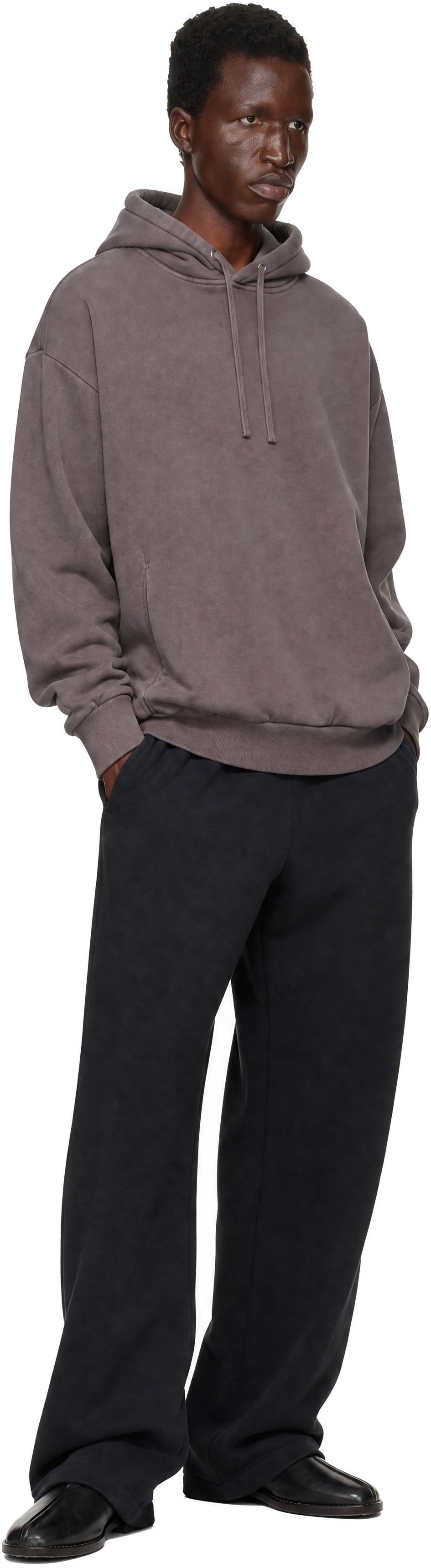 SKIMS - Pull à capuche gris en molleton épais