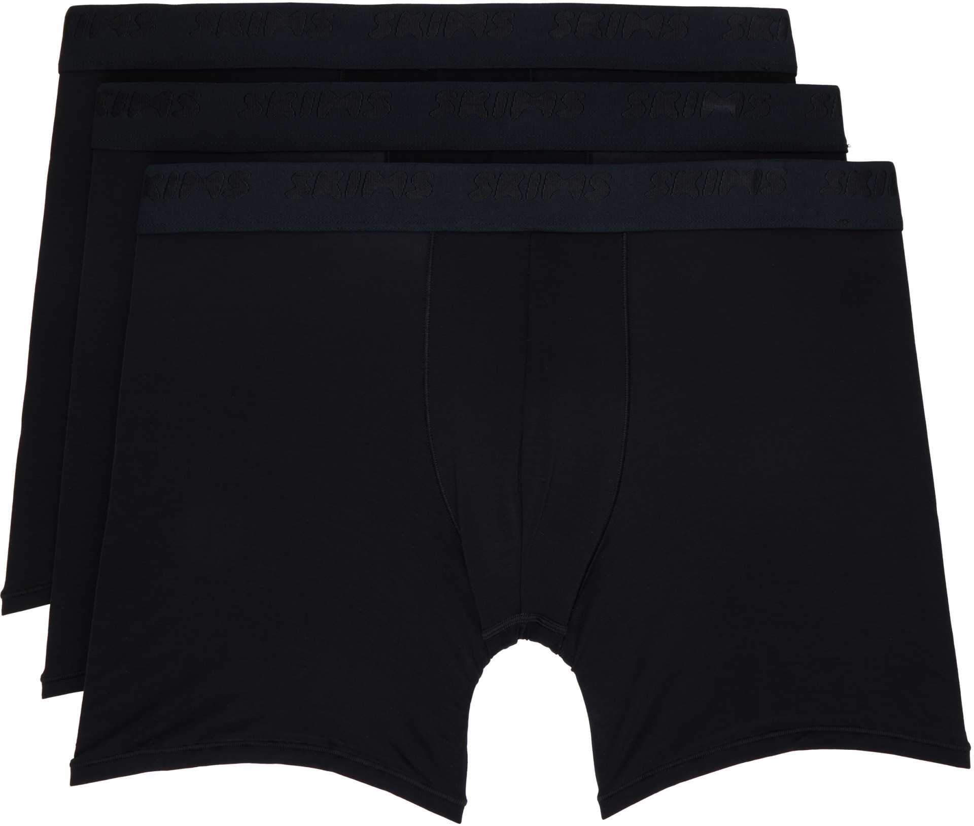 SKIMS - Three-Pack Black SKIMS Stretch 5" Boxer Briefs