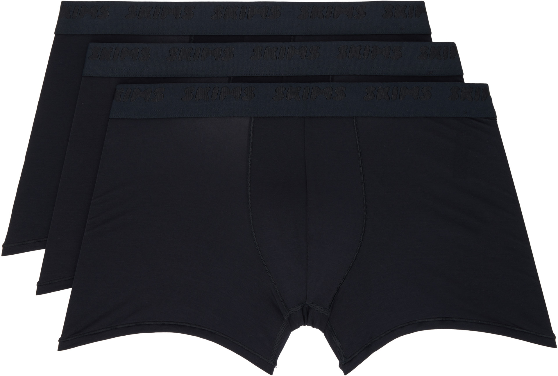 SKIMS - Three-Pack Black SKIMS Stretch 3" Boxer Briefs