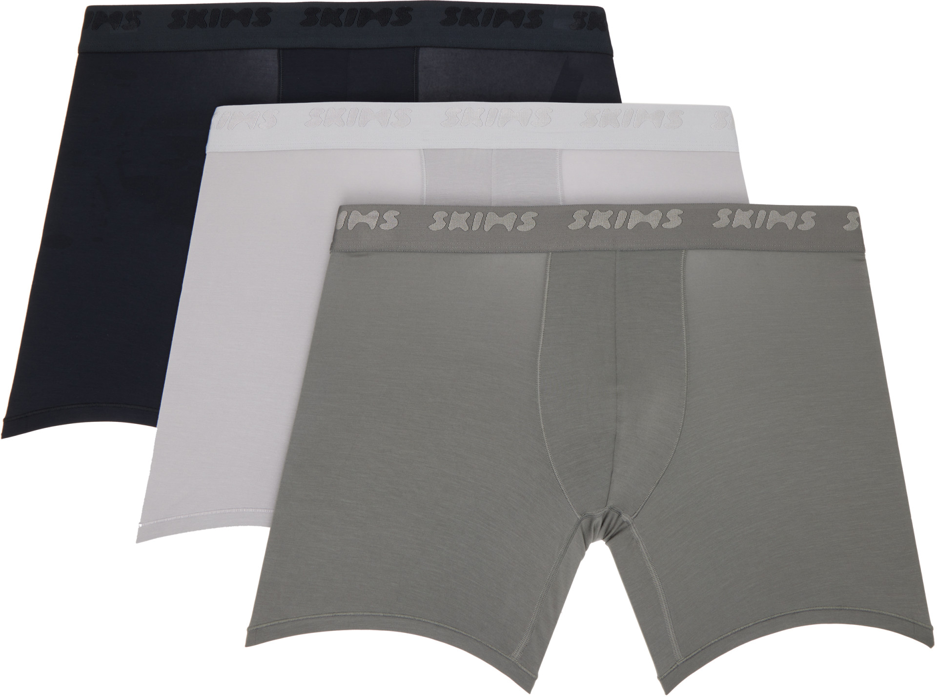 SKIMS - Three-Pack Multicolor Skim Stretch 5" Boxer Briefs