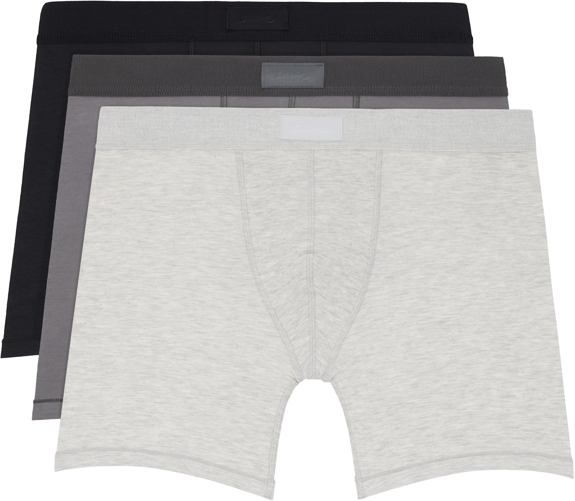 SKIMS - Three-Pack Gray SKIMS Cotton 5" Boxer Briefs