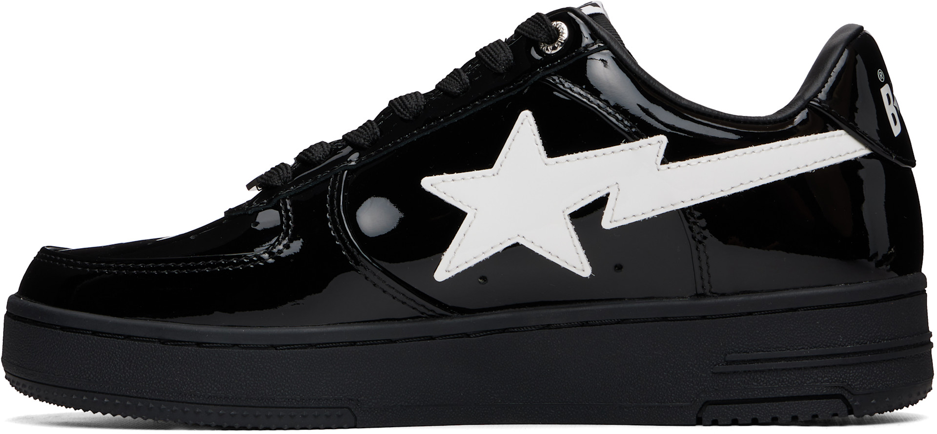 BAPE - Baskets #2 M2 noir et blanc à étoiles emblématiques