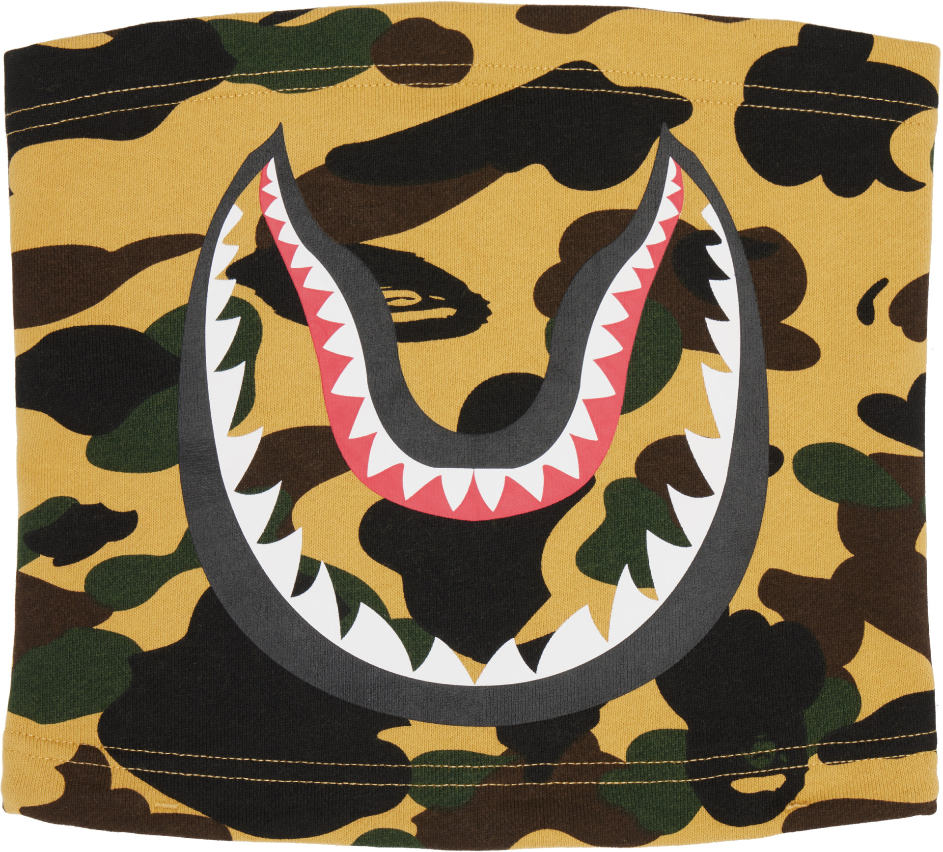 BAPE - Yellow Camo Shark Neck Warmer