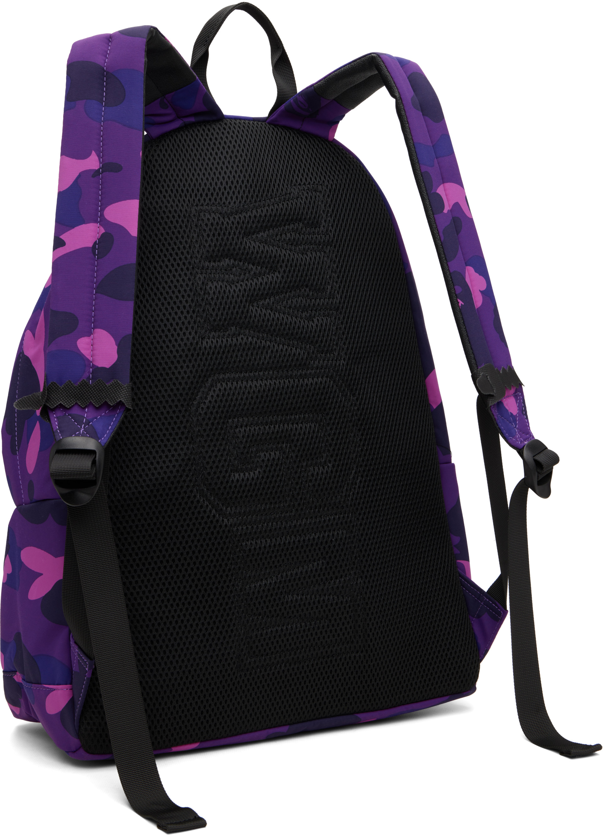 BAPE - Purple Color Camo Shark Daypack Backpack