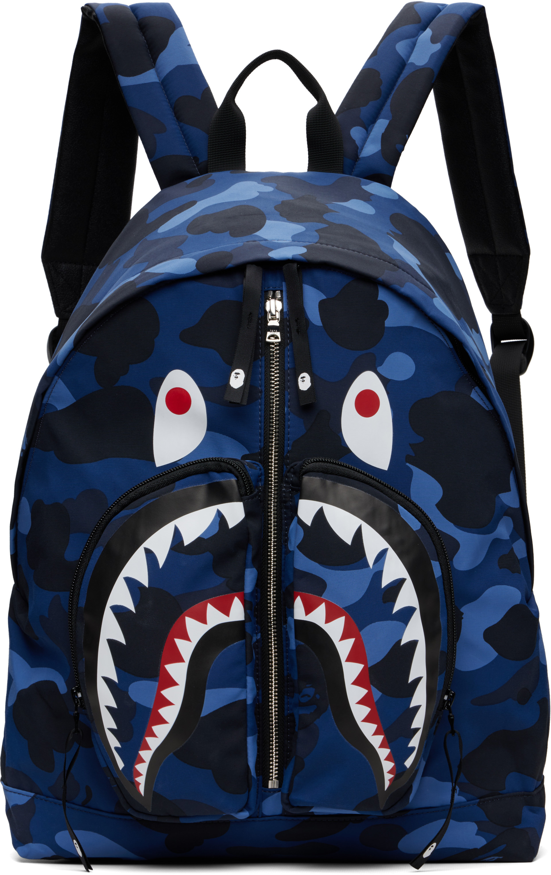 BAPE - Navy Color Camo Shark Day Backpack
