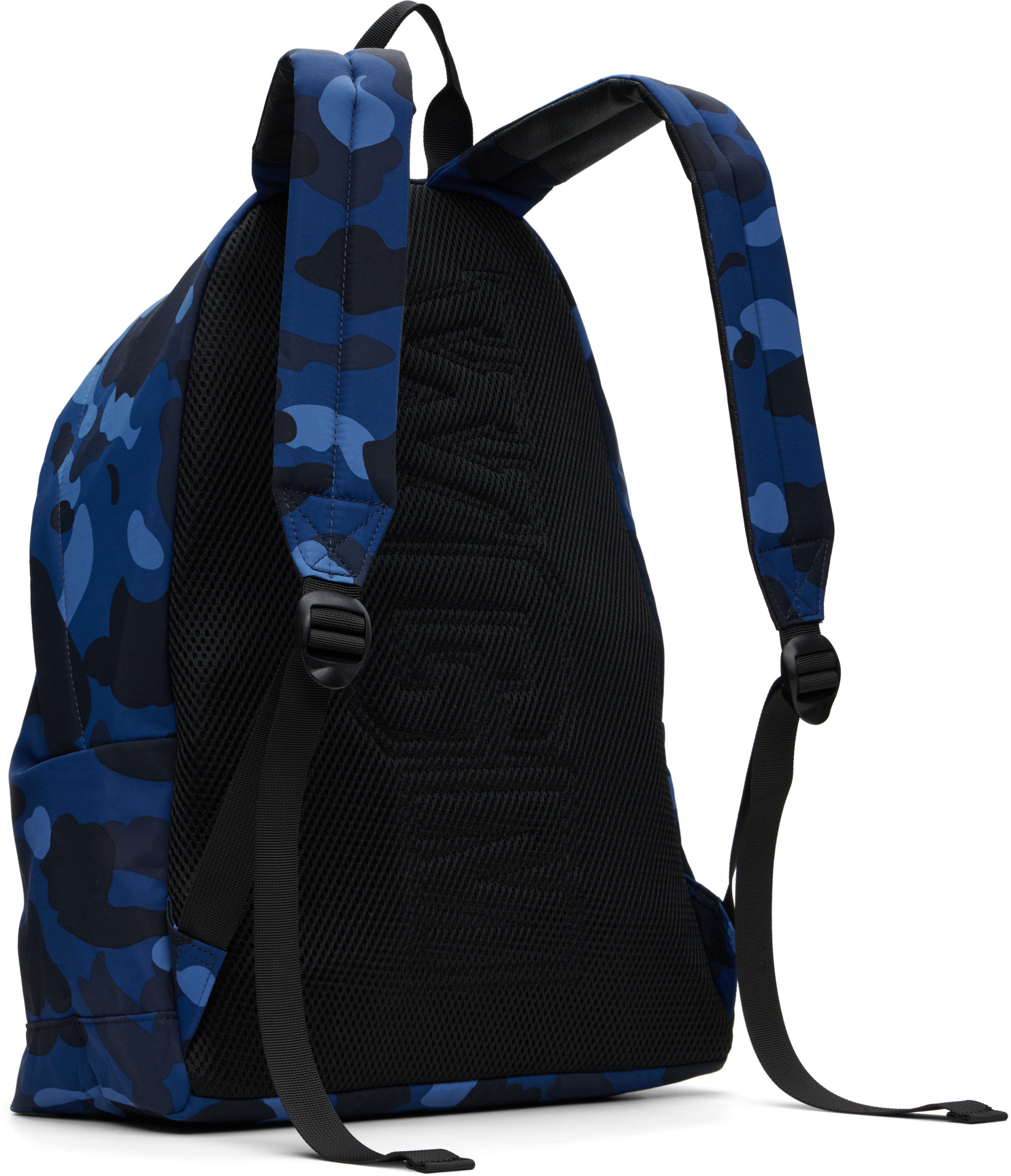 BAPE - Navy Color Camo Shark Day Backpack