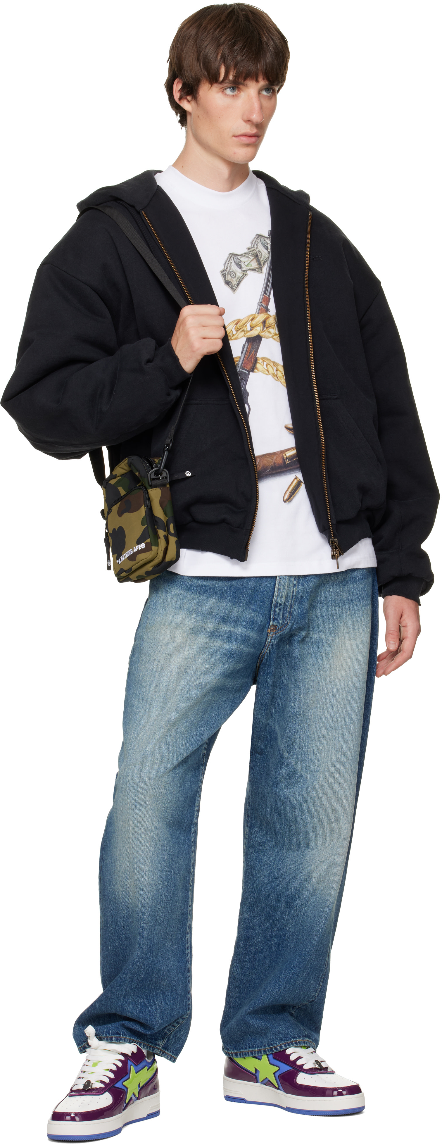 BAPE - Khaki 1st Camp Mini Shoulder Bag