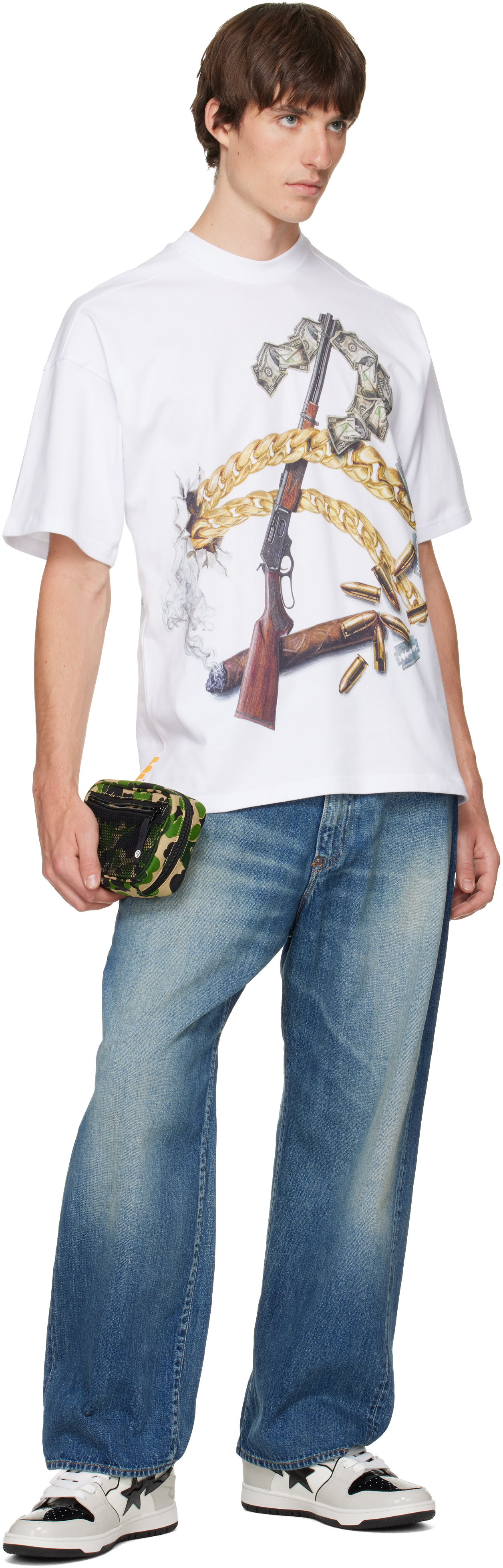 BAPE - Khaki ABC Camo Gadget Pouch